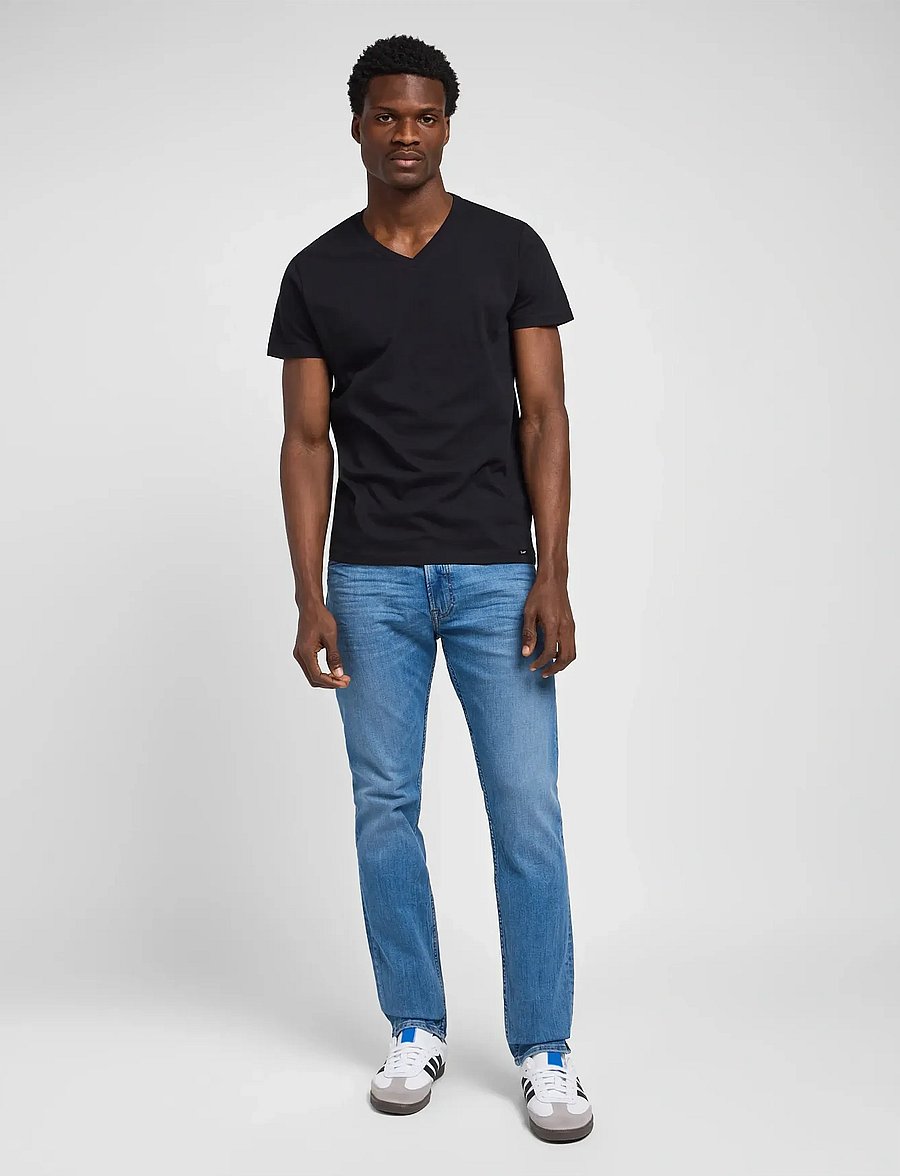 Lee Jeans - TWIN PACK V NECK - multipack t-shirts - black white - 3