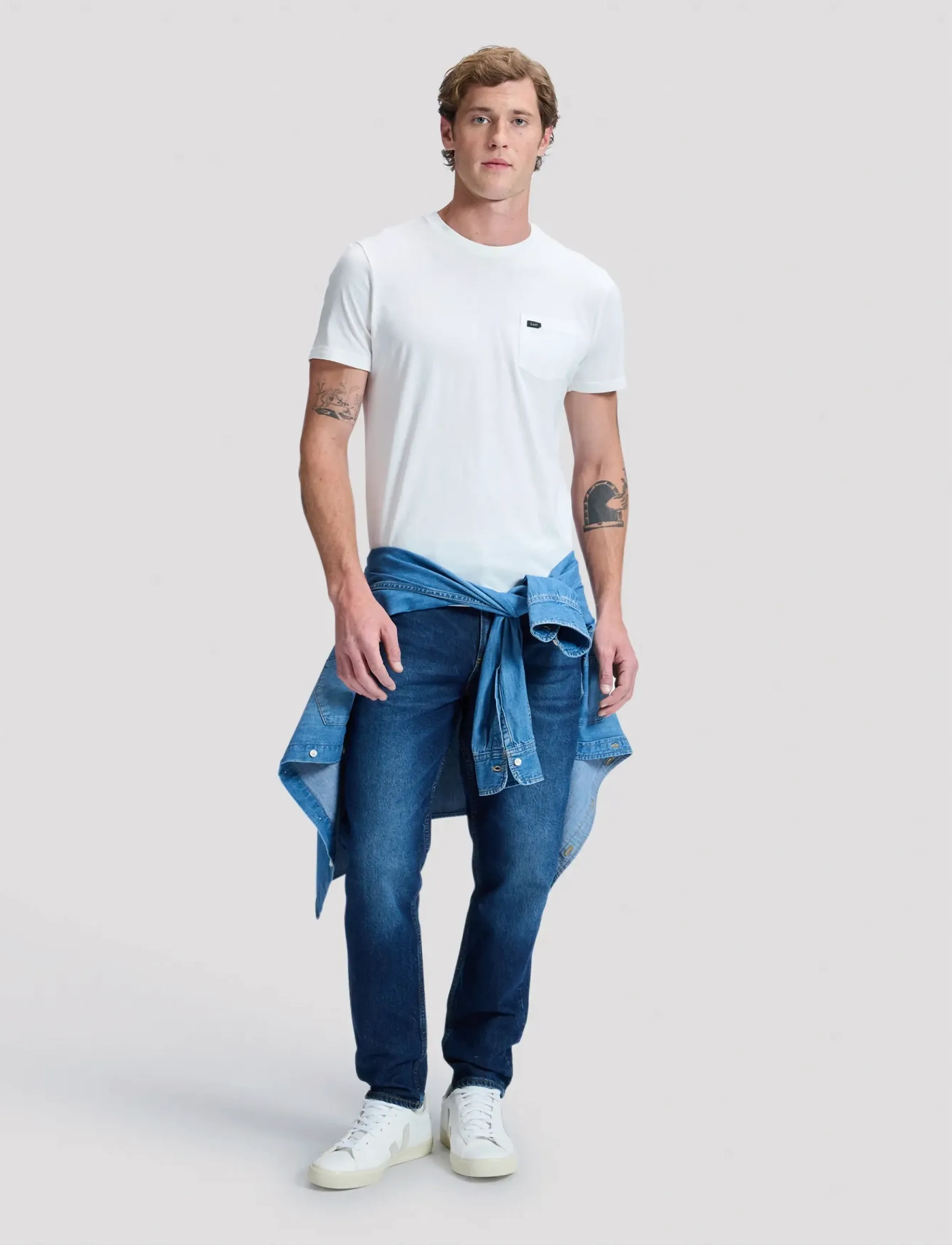 Lee Jeans - POCKET TEE - marškinėliai - ecru - 4