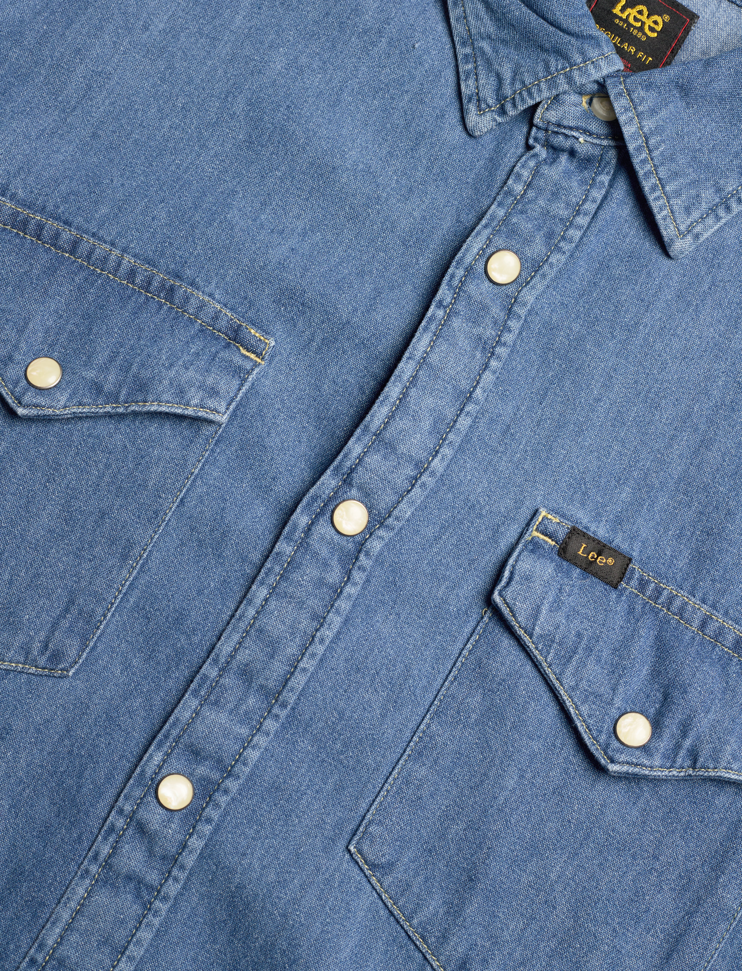 Lee Jeans - Regular Shirt - mænd - washed blue - 3