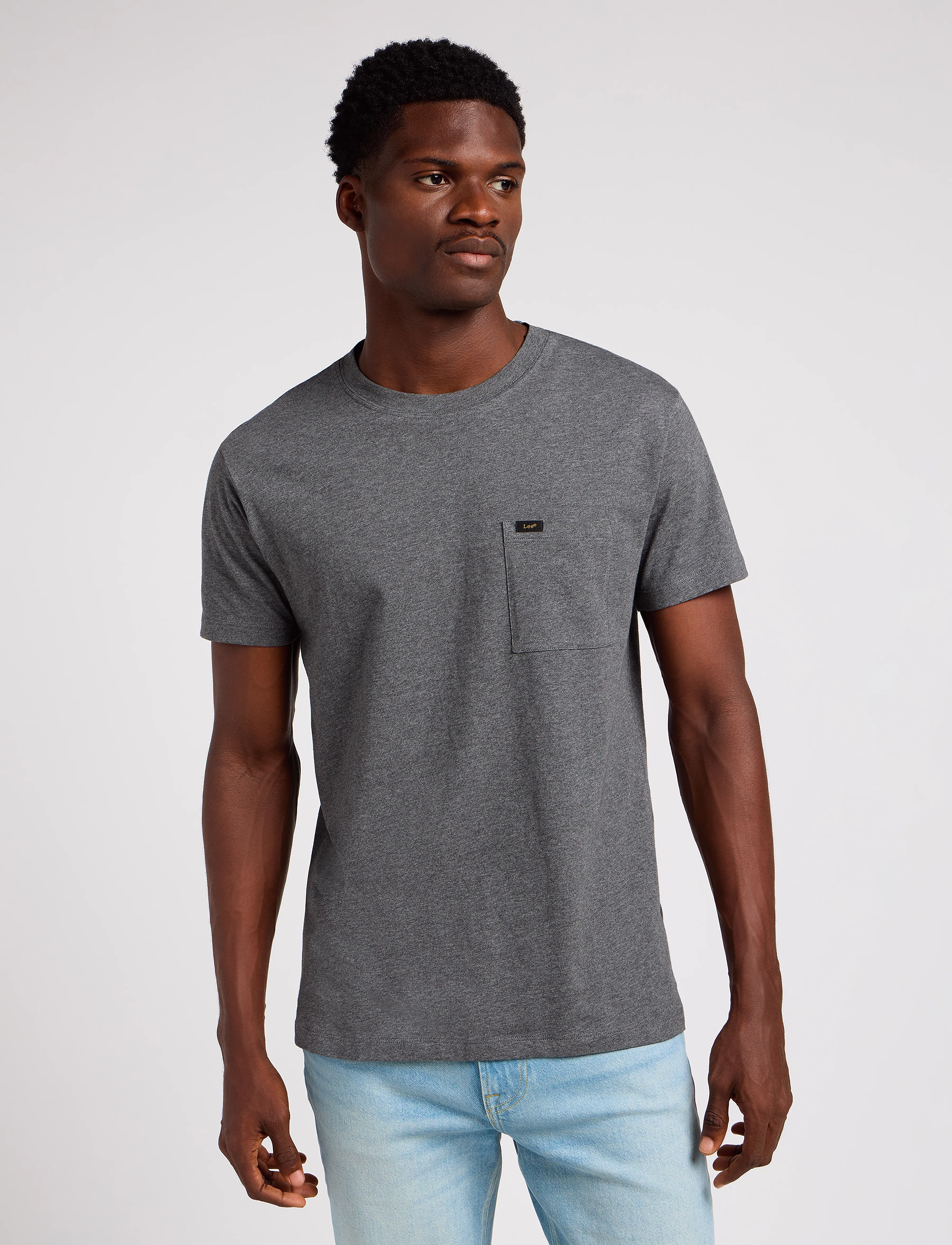 Lee Jeans Ultimate Pocket Tee, S, Grey, T-Shirts > Kortærmede, Herre