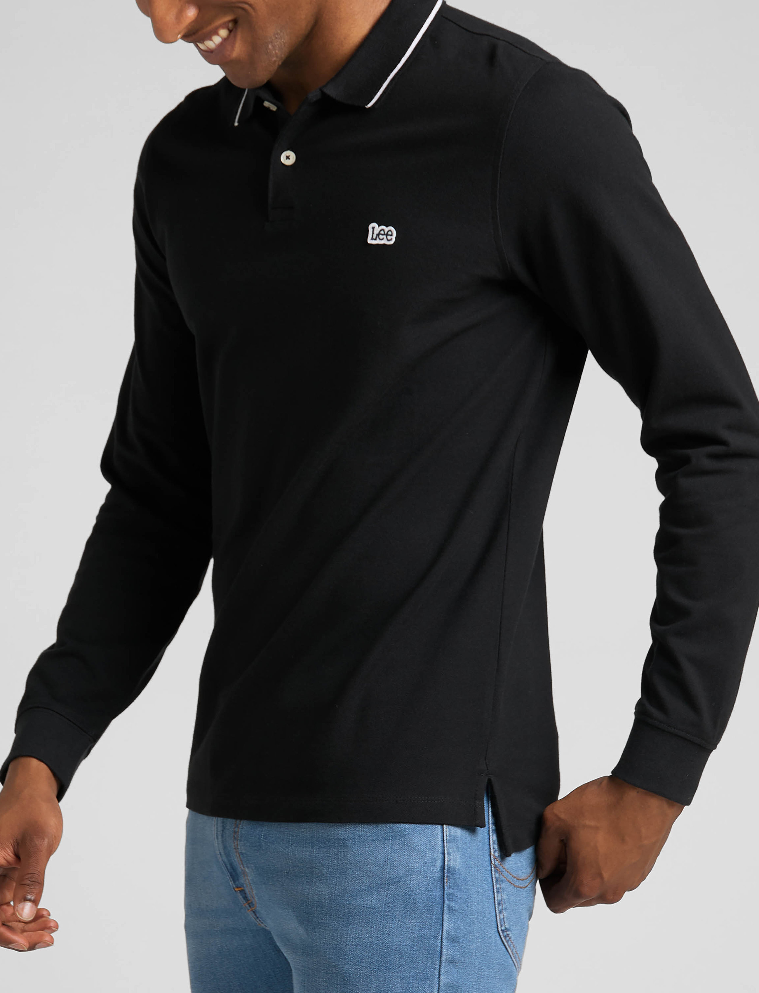 Lee Jeans - LS PIQUE POLO - langärmelig - black black - 4