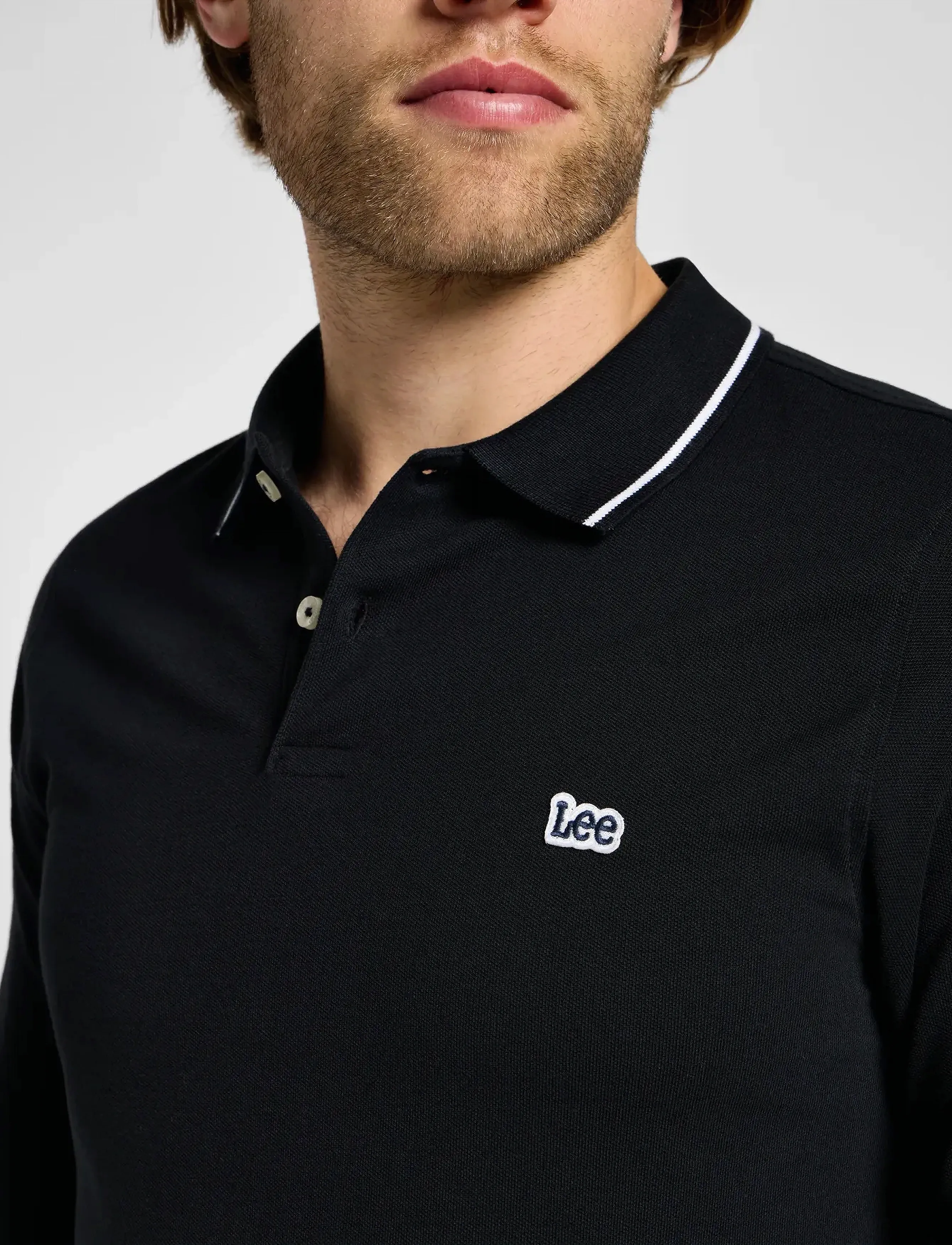 Lee Jeans Ls Pique Polo pikéer herr – bild 5