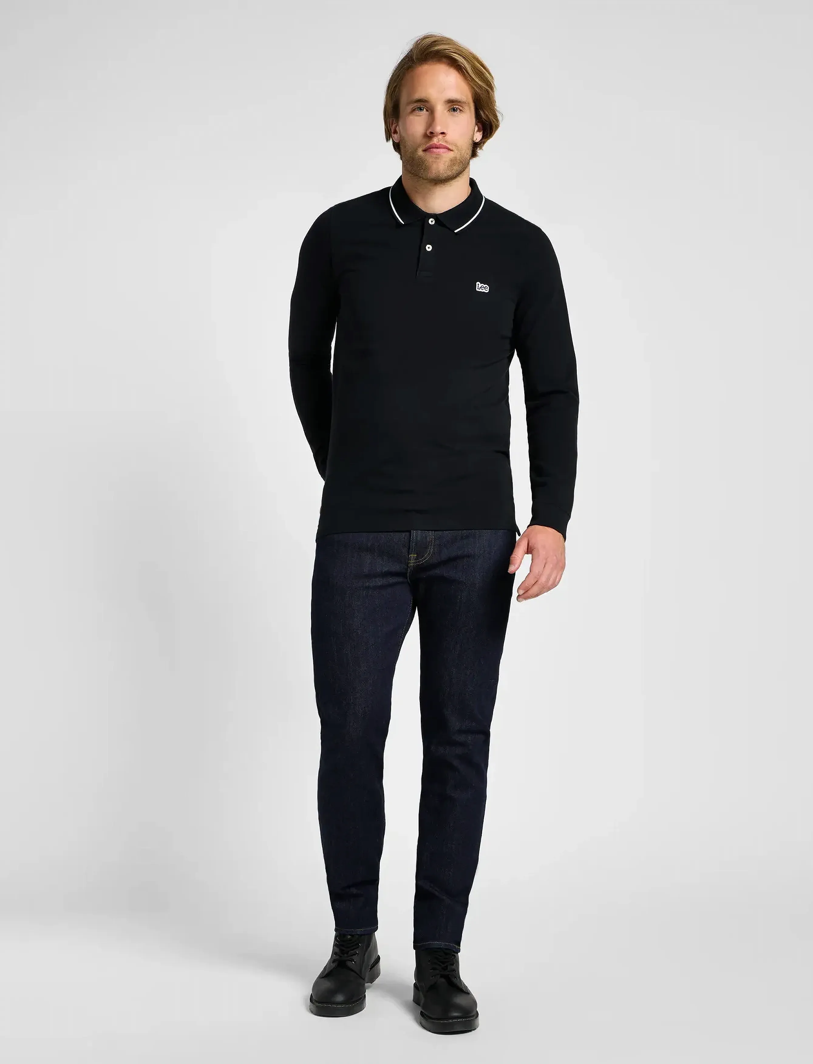 Lee Jeans Ls Pique Polo pikéer herr – bild 6