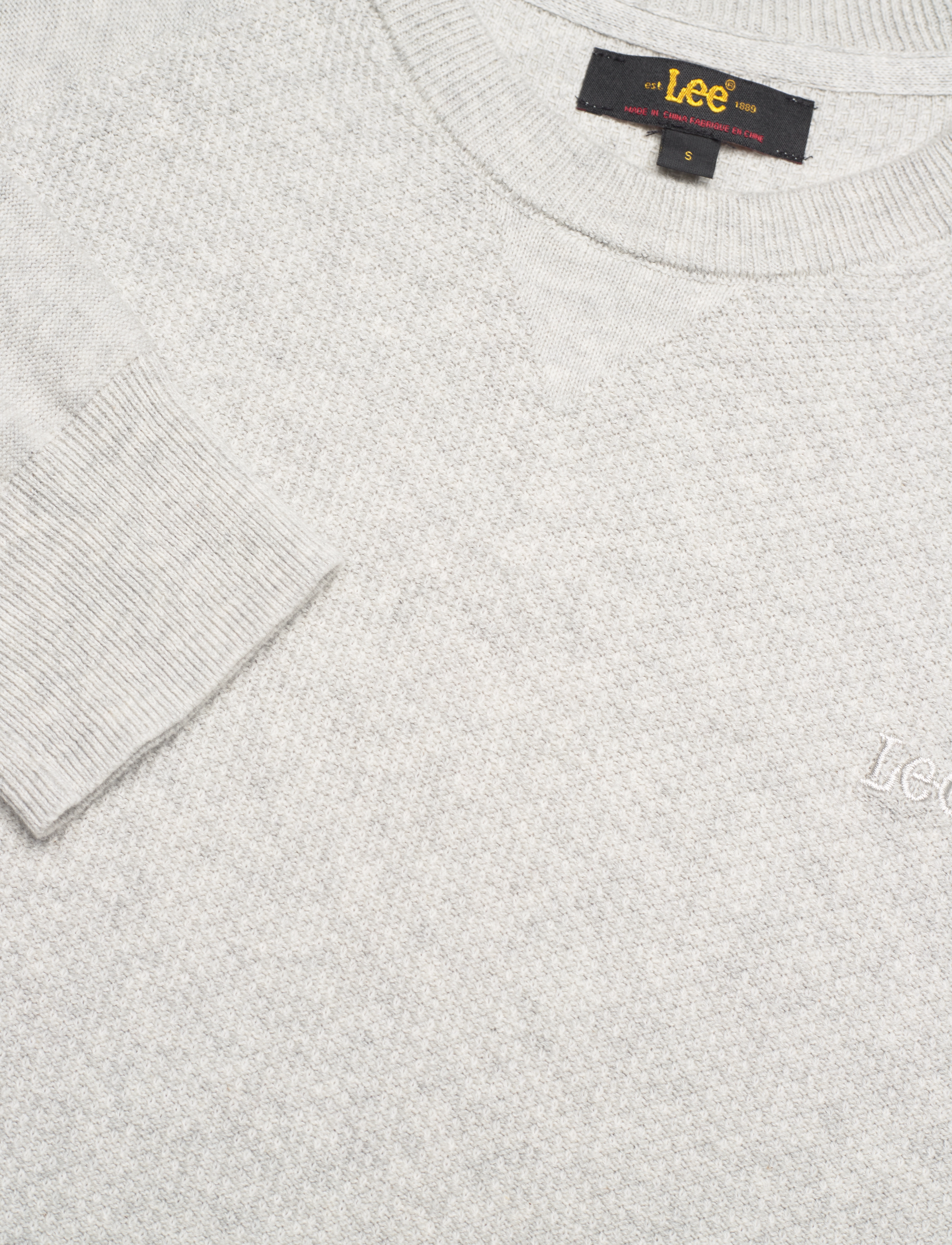 Lee Jeans - RAGLAN CREW KNIT - grey mele - 2