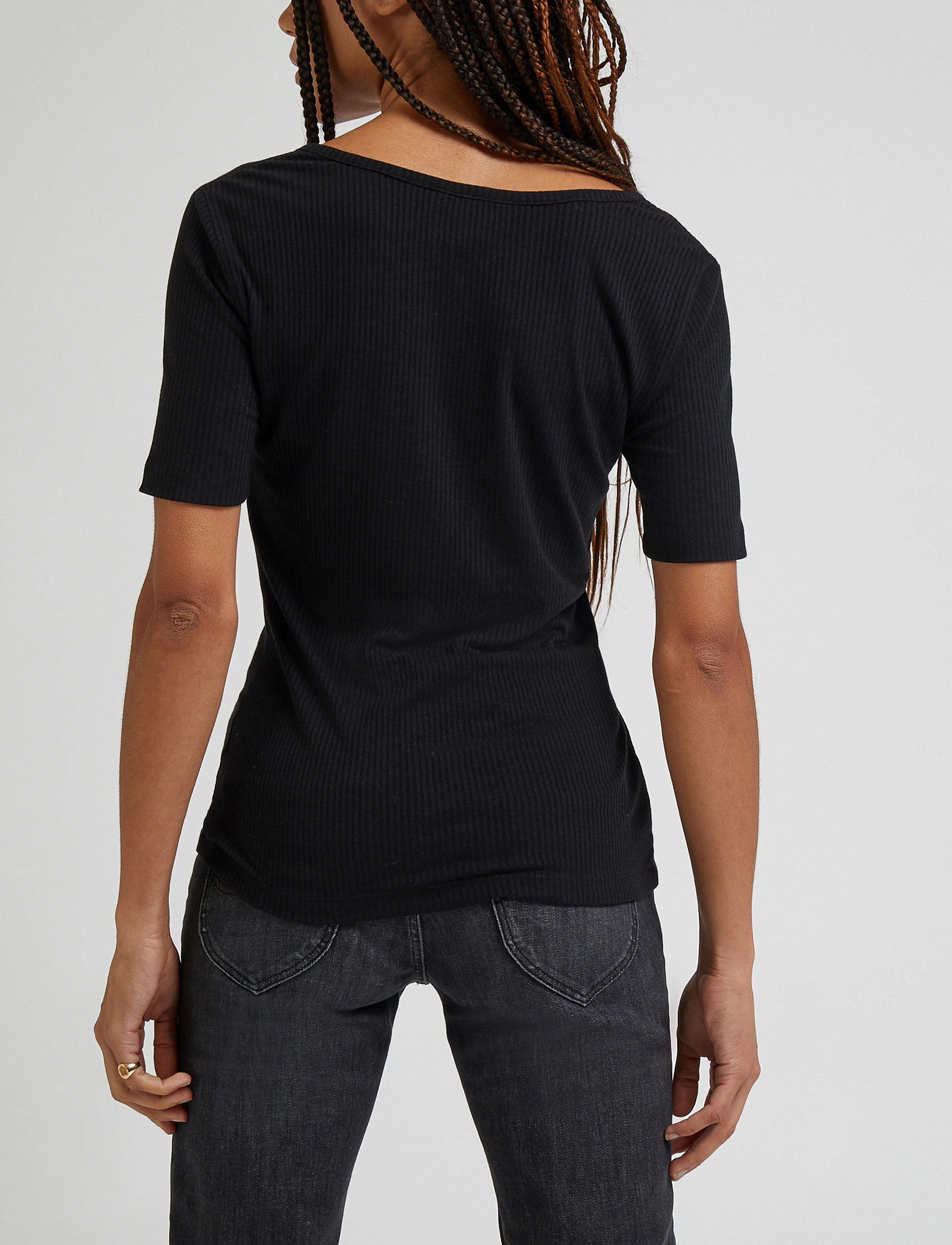 Lee Jeans - Ss Henley - laveste priser - black - 4