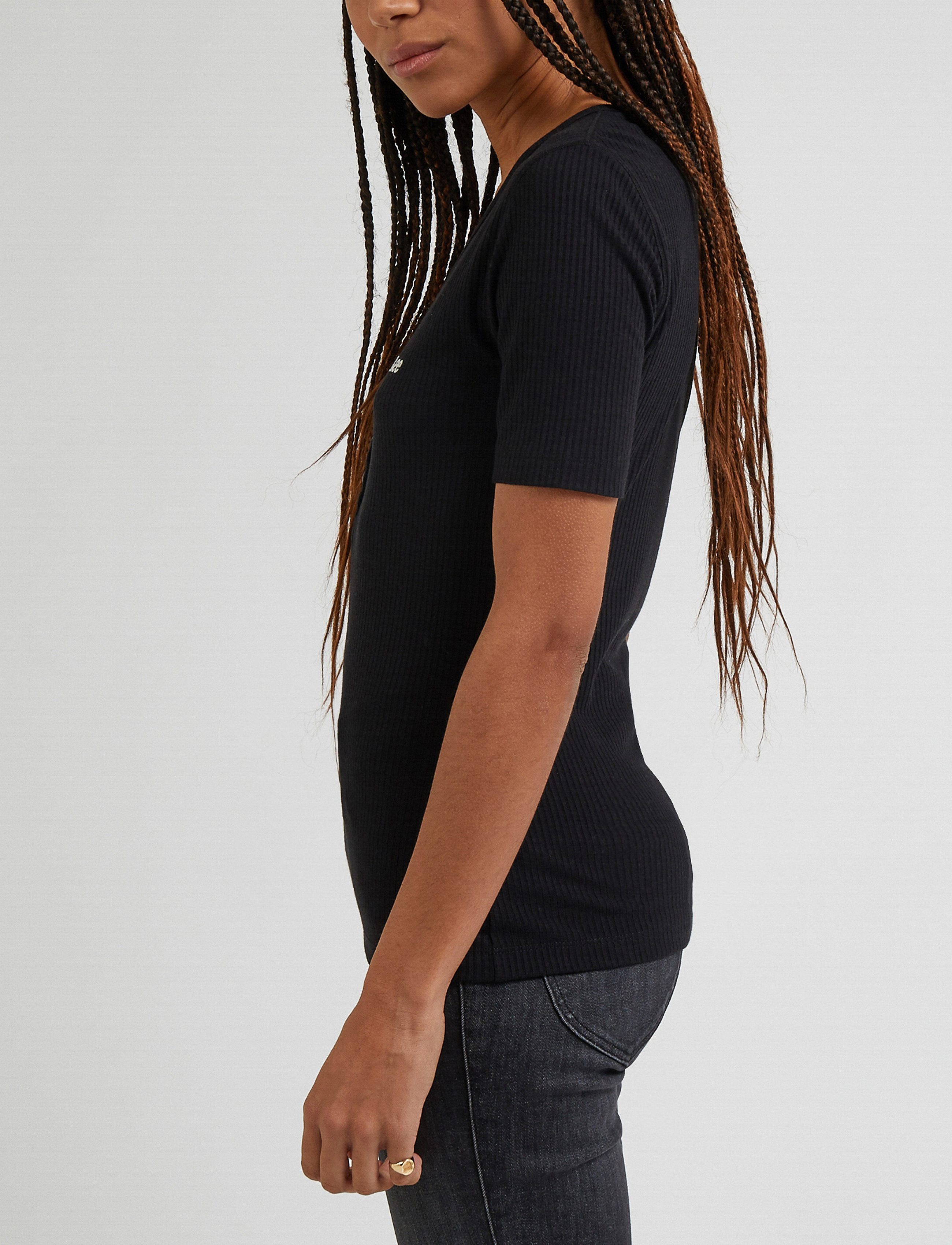 Lee Jeans - Ss Henley - laveste priser - black - 5