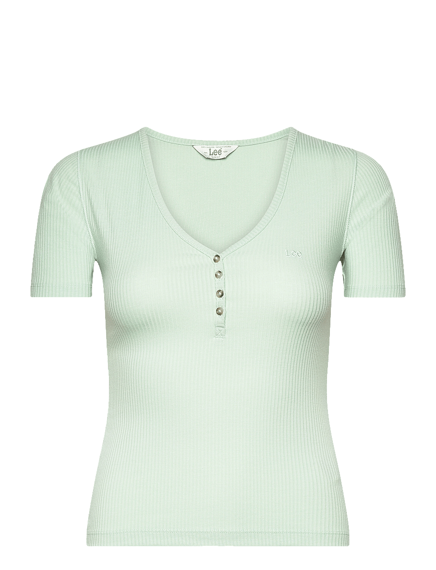 Lee Jeans - Ss Henley - seafoam - 0
