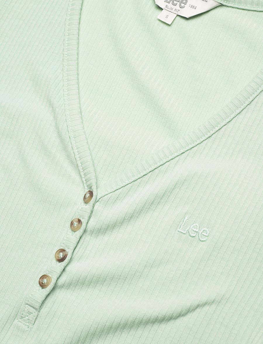 Lee Jeans - Ss Henley - seafoam - 2