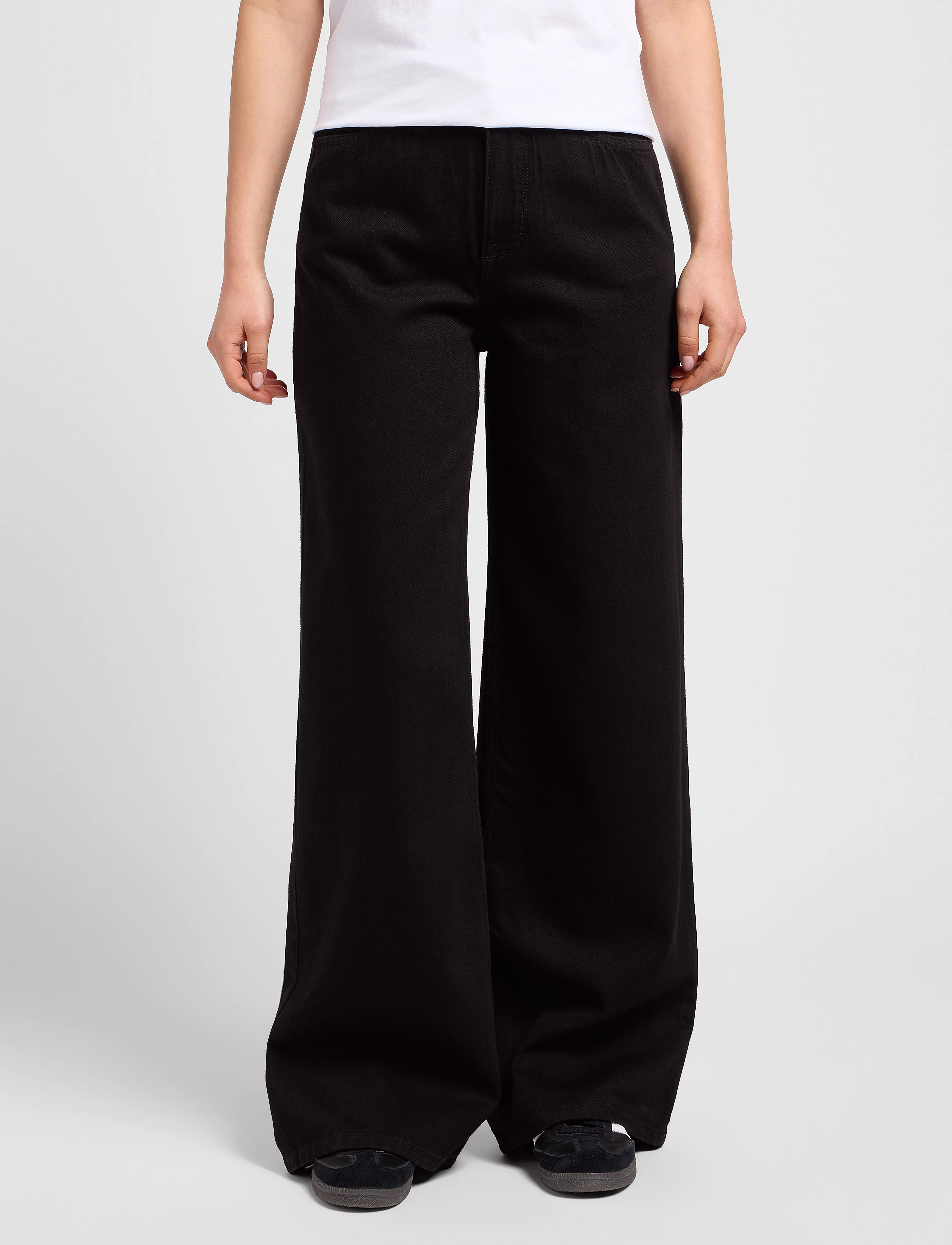 Lee Jeans - Stella A Line - hosen mit weitem bein - clean black - 0