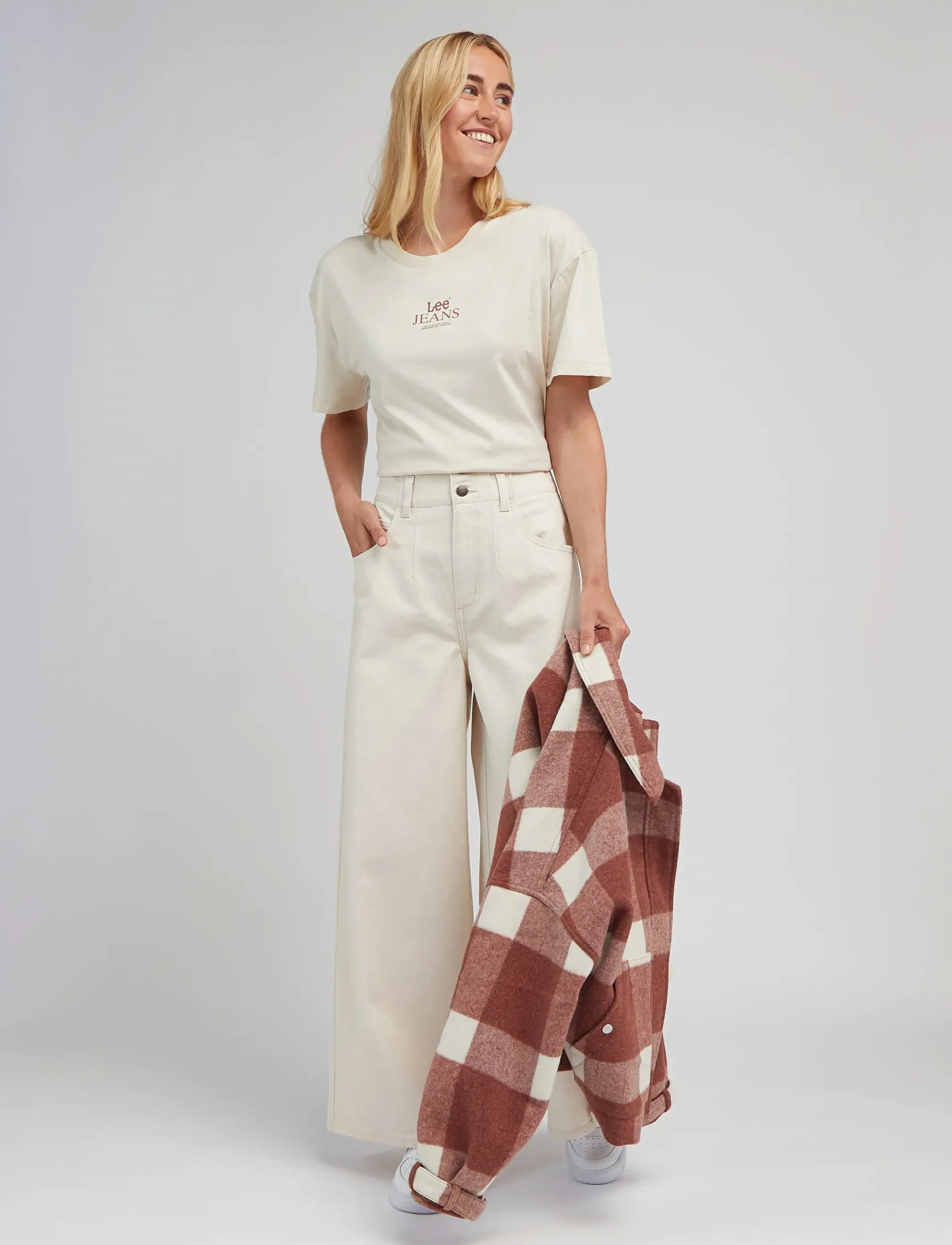 Lee Jeans - PLEATED STRAIGHT LEG - ecru - 4