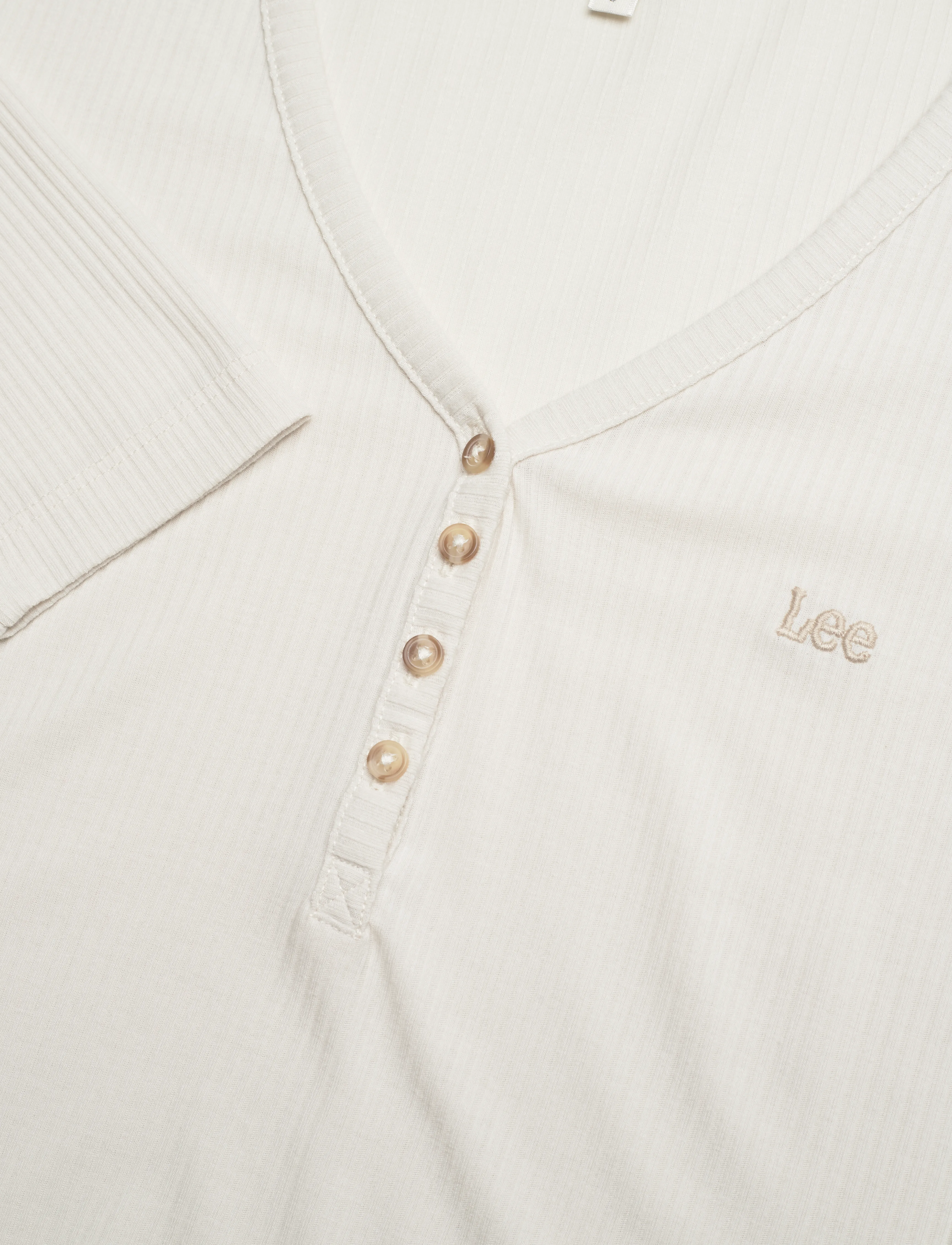 Lee Jeans - LS HENLEY - ecru - 2