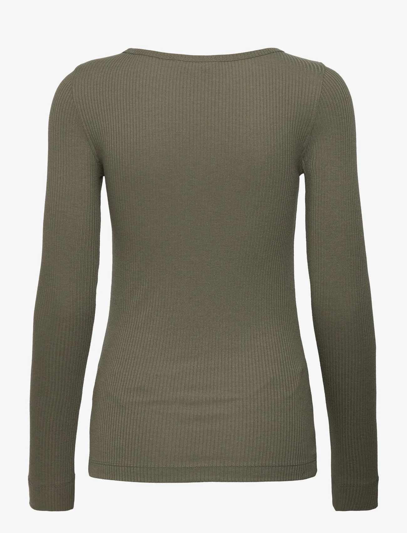 Lee Jeans - LS BOAT NECK TEE - long-sleeved tops - olive grove - 1