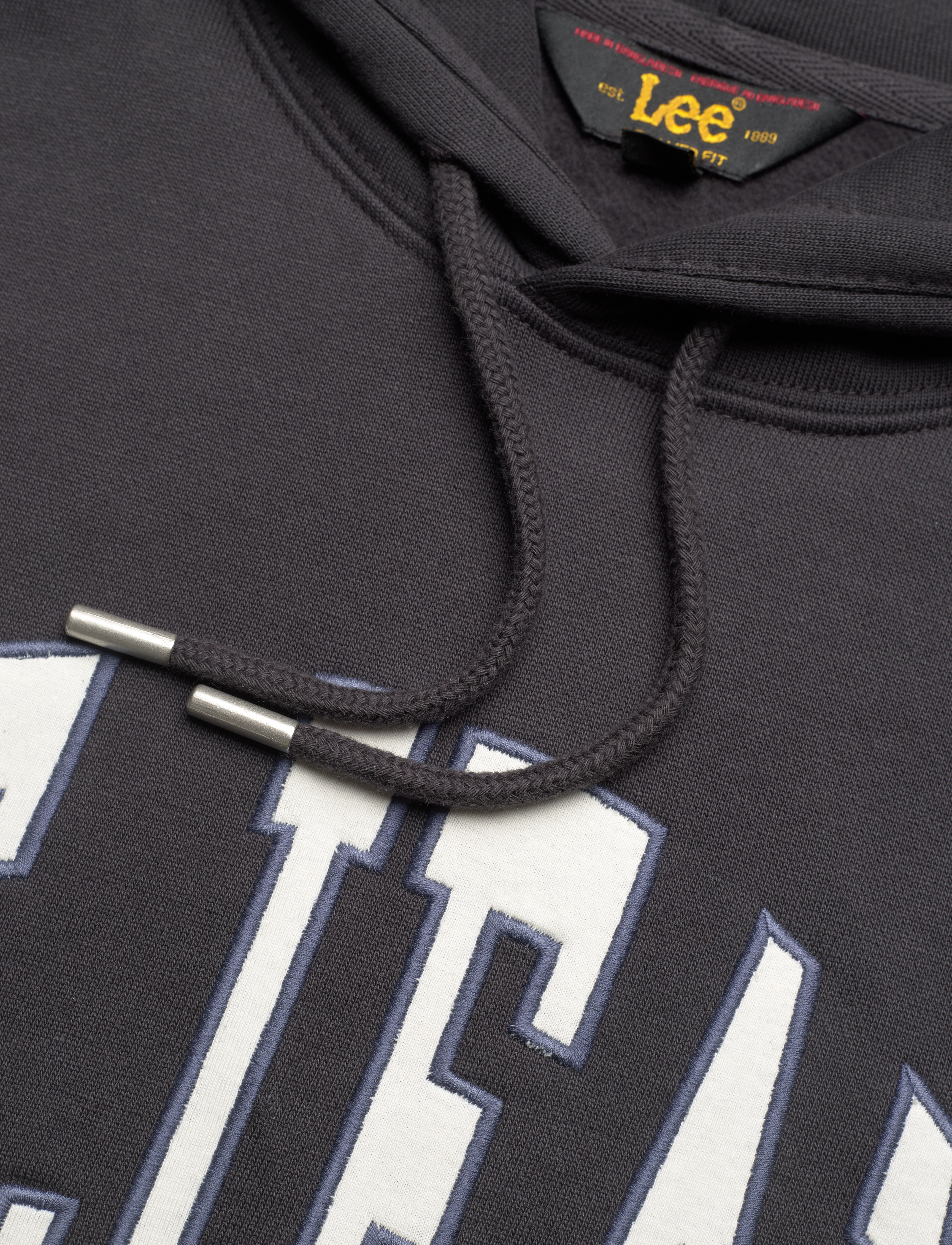 Lee Jeans - VARSITY HOODIE - washed black - 2