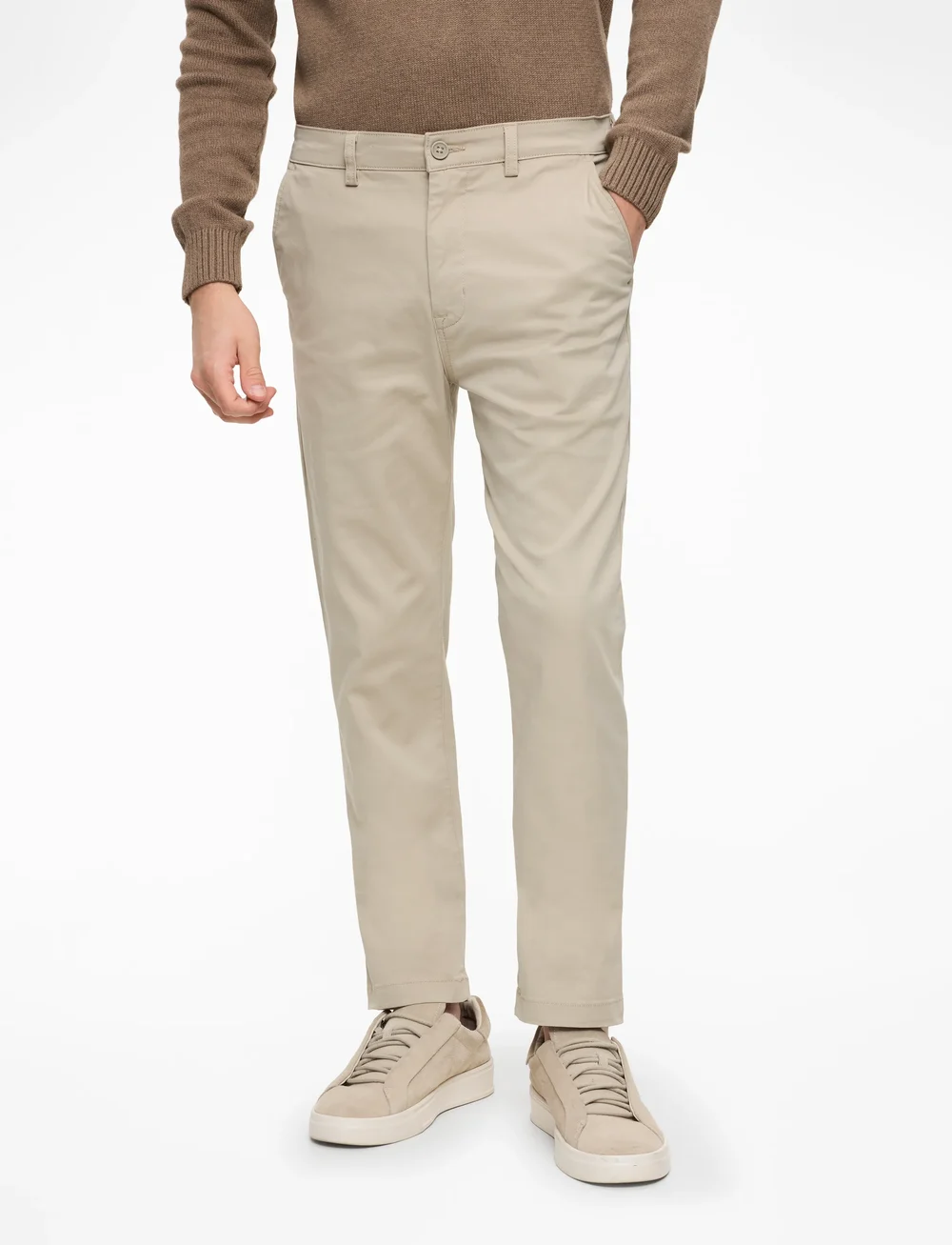 Lee Jeans - SLIM CHINO - chinot - stone - 0