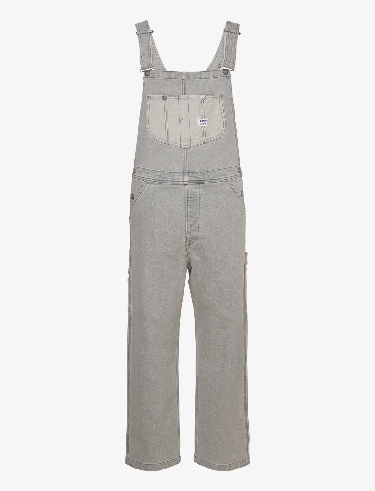 Lee Jeans - PANELED BIB - regular piegriezuma džinsa bikses - washed grey - 0