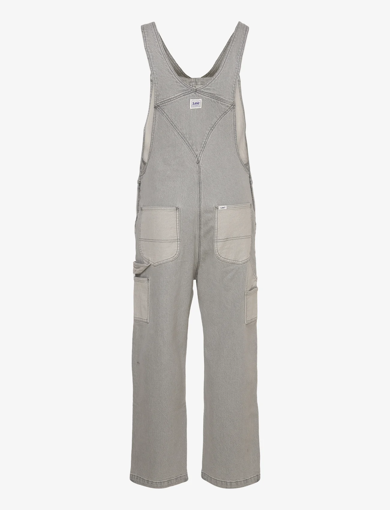 Lee Jeans - PANELED BIB - regular piegriezuma džinsa bikses - washed grey - 1