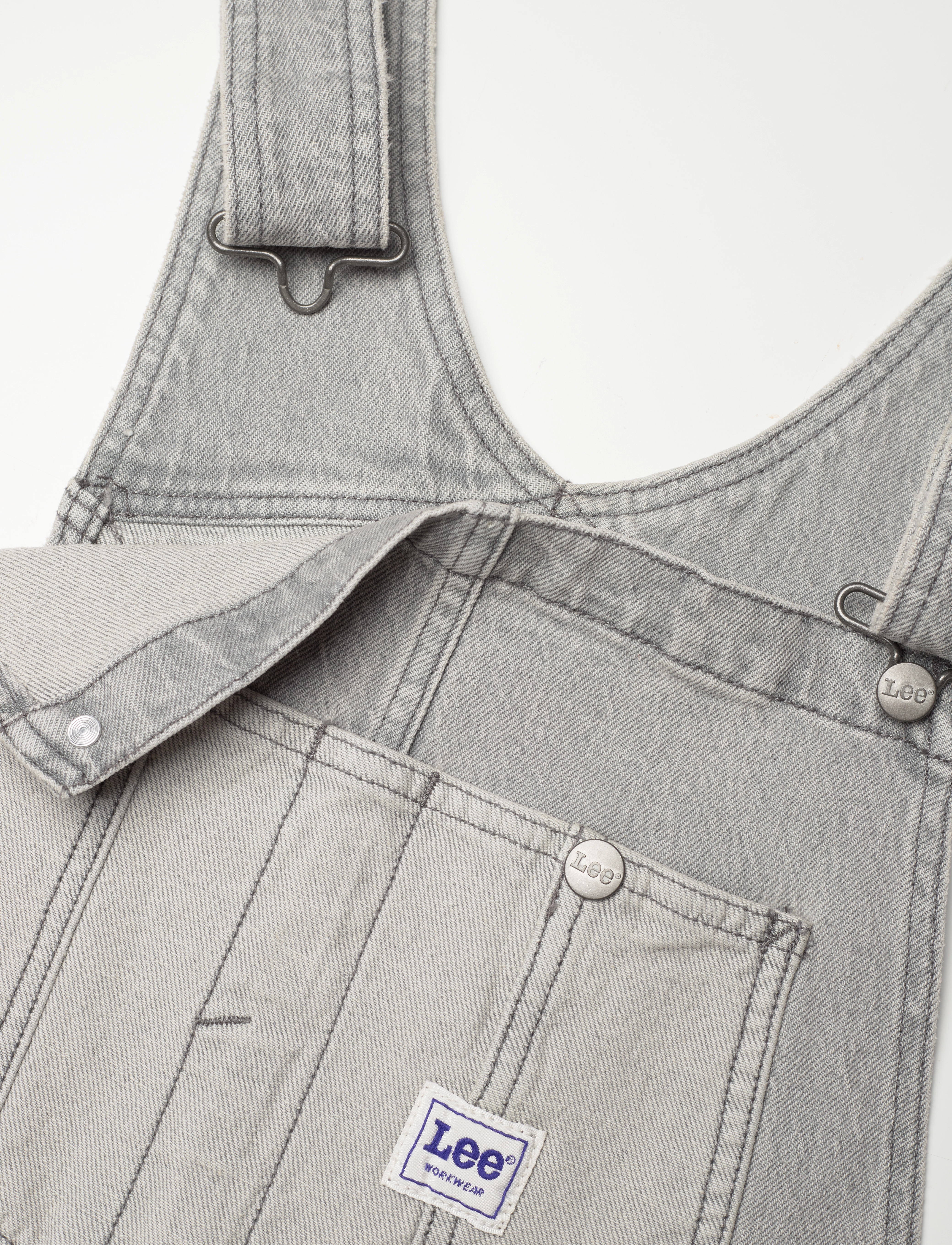 Lee Jeans - PANELED BIB - washed grey - 2
