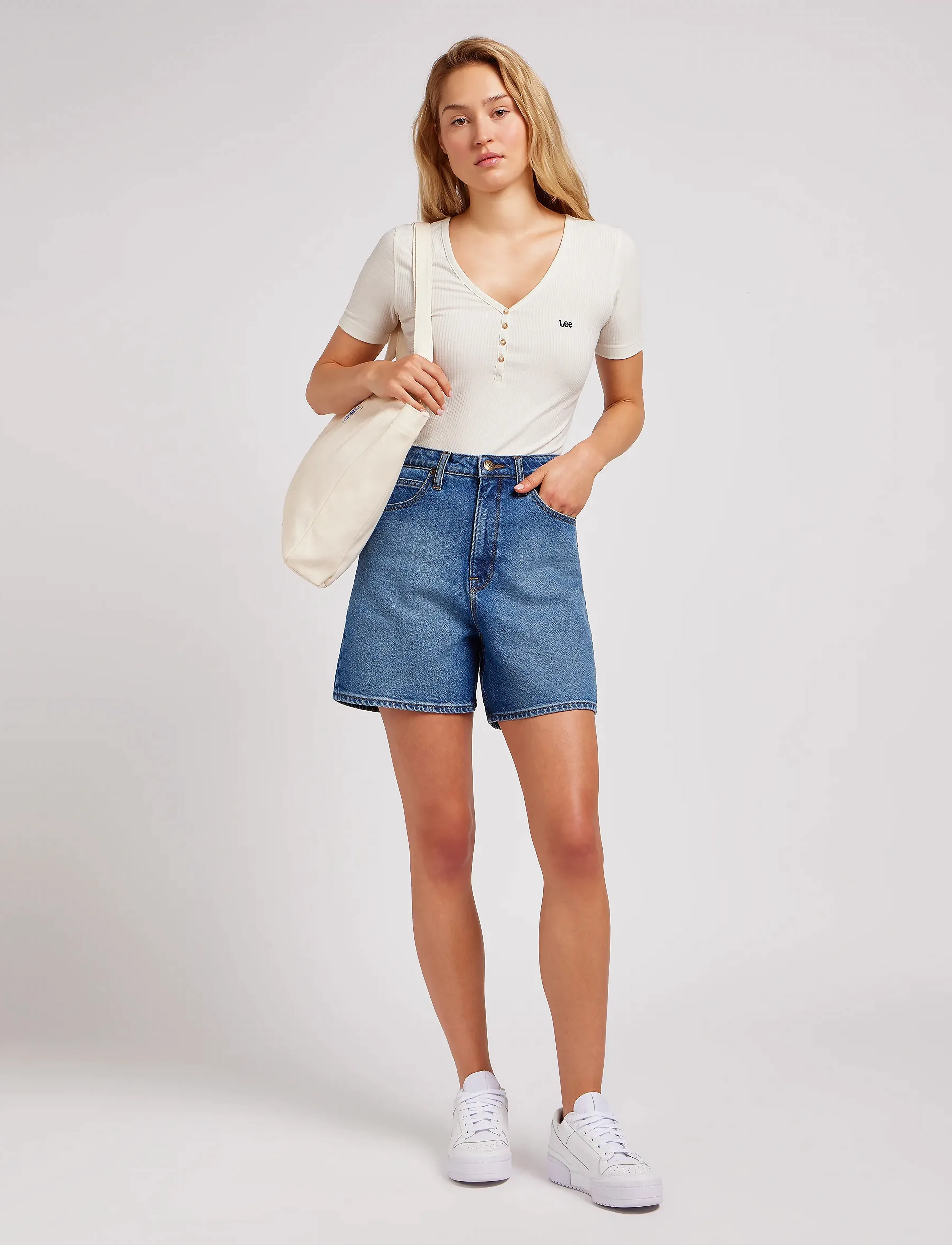 Lee Jeans - STELLA SHORT - facets of blue - 4