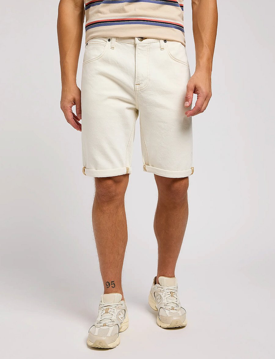 Lee Jeans - 5 Pocket Short - džinsiniai šortai - clean white - 0