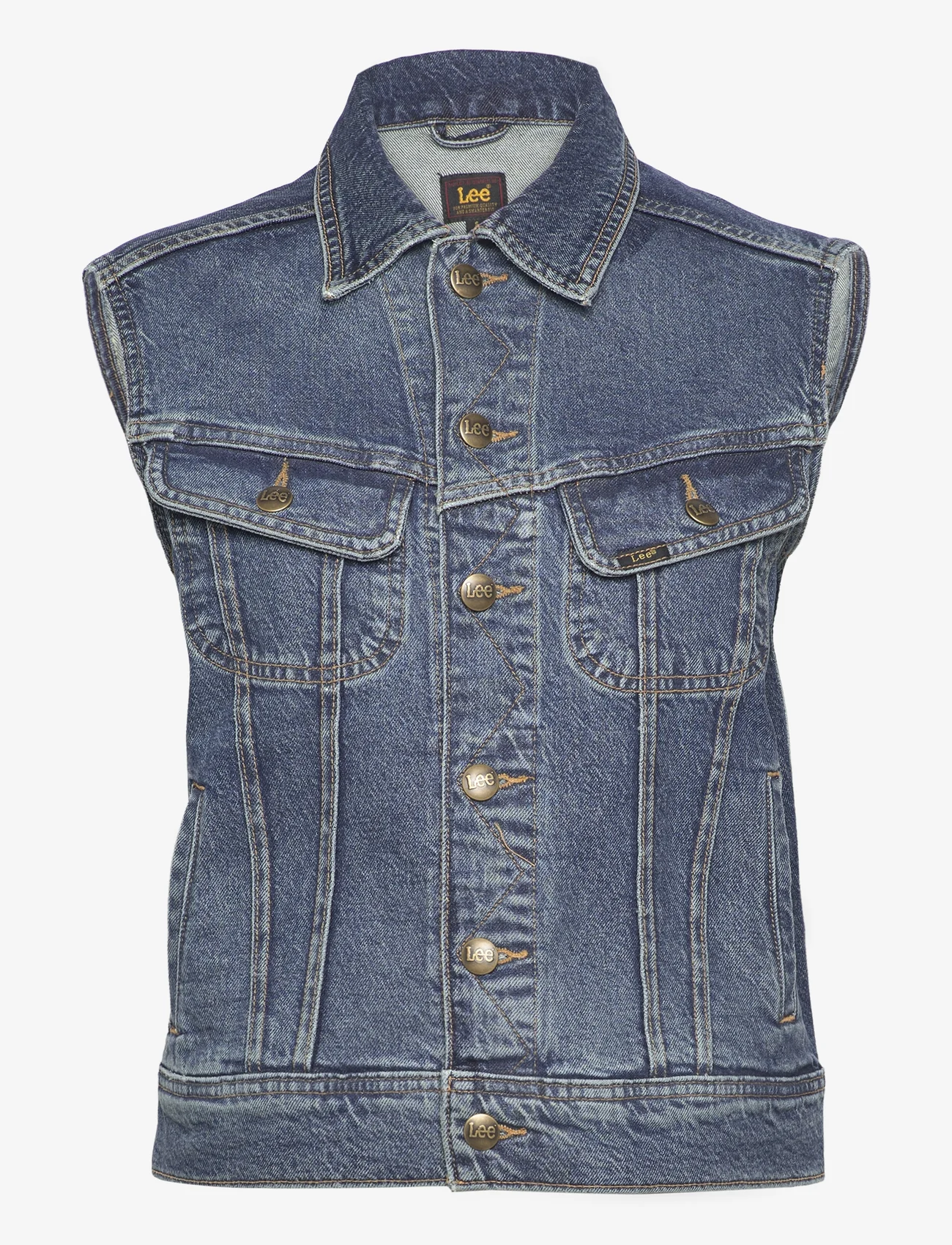 Lee Jeans - SLEEVELESS RIDER JKT - džinsinė liemenė - classic indigo - 0