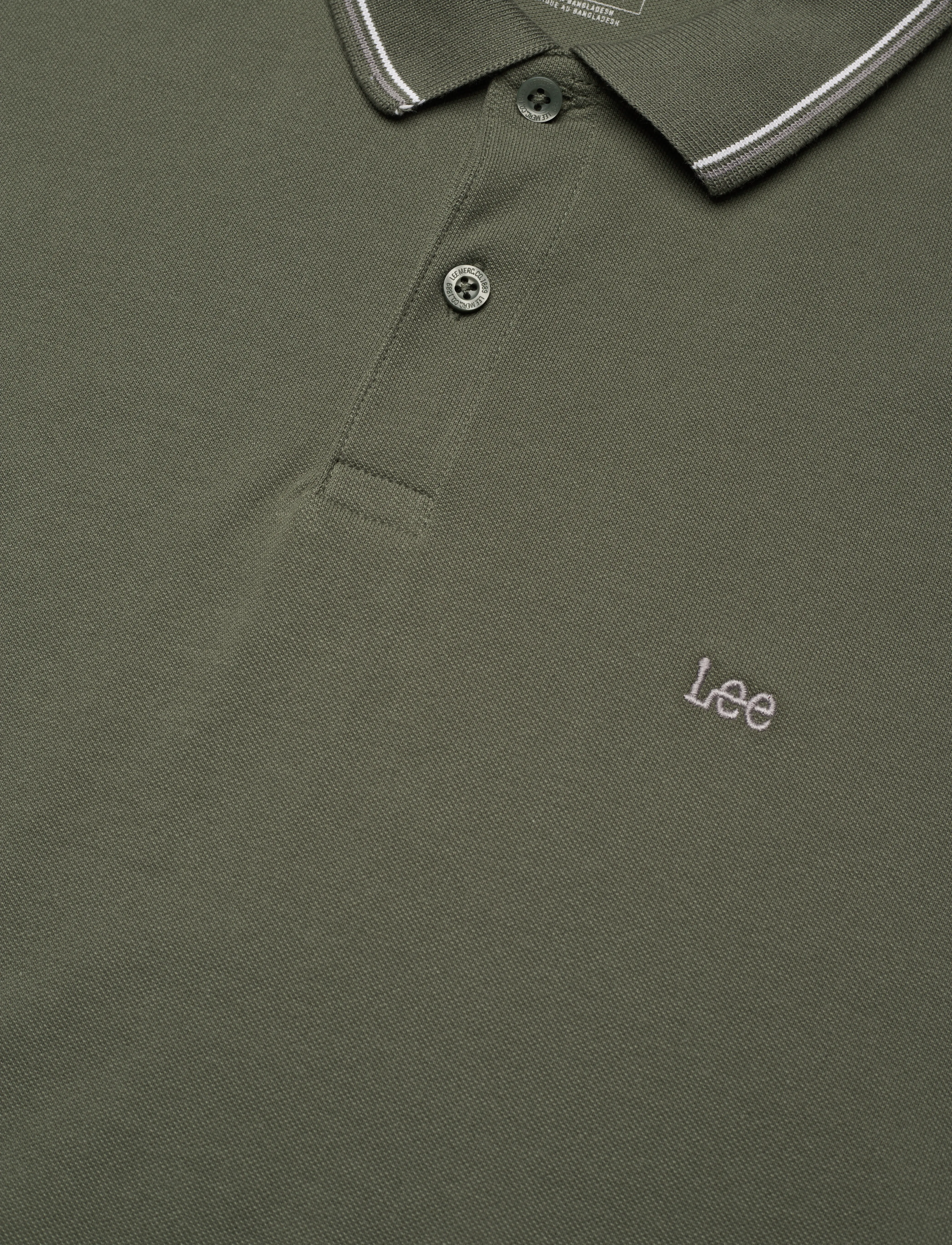 Lee Jeans - Pique Polo - madalaimad hinnad - fort green - 2