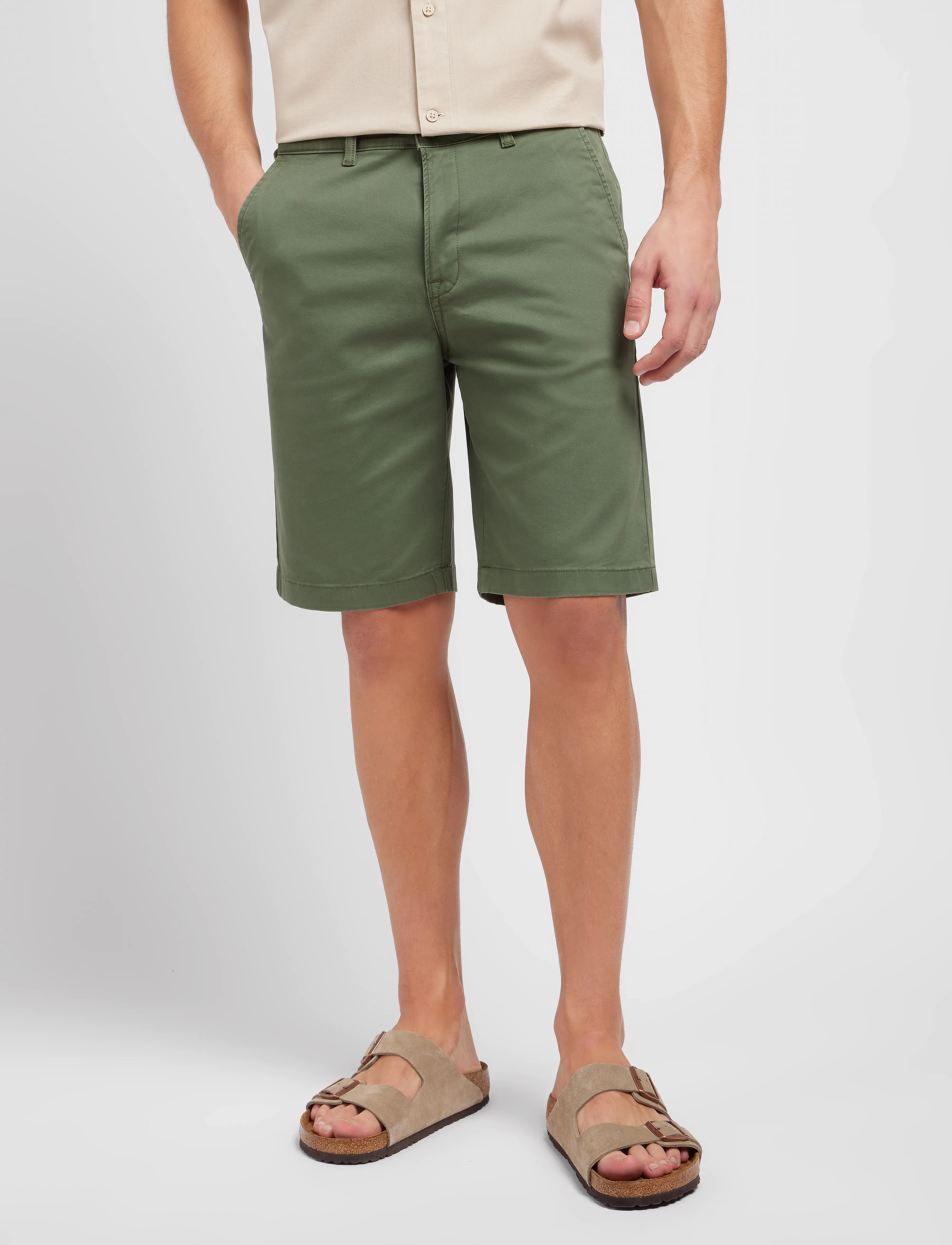 Lee Jeans Regular Chino Short, 30, Shorts, Grün - Chinos Männerswear