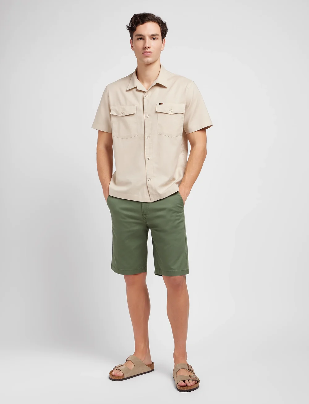 Lee Jeans - Regular Chino Short - chinos shorts - olive grove - 4
