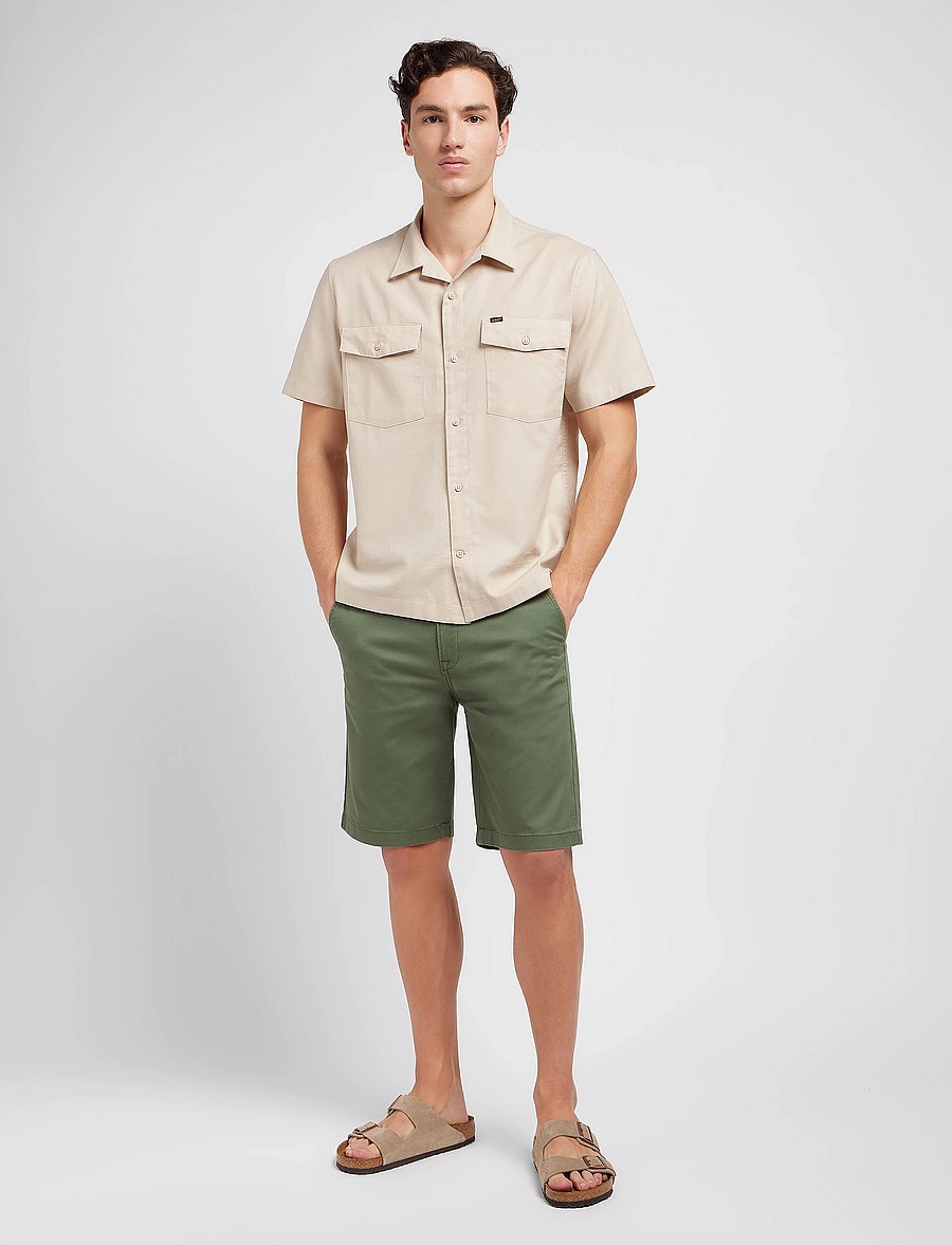 Lee Jeans - Regular Chino Short - chinos shorts - olive grove - 4