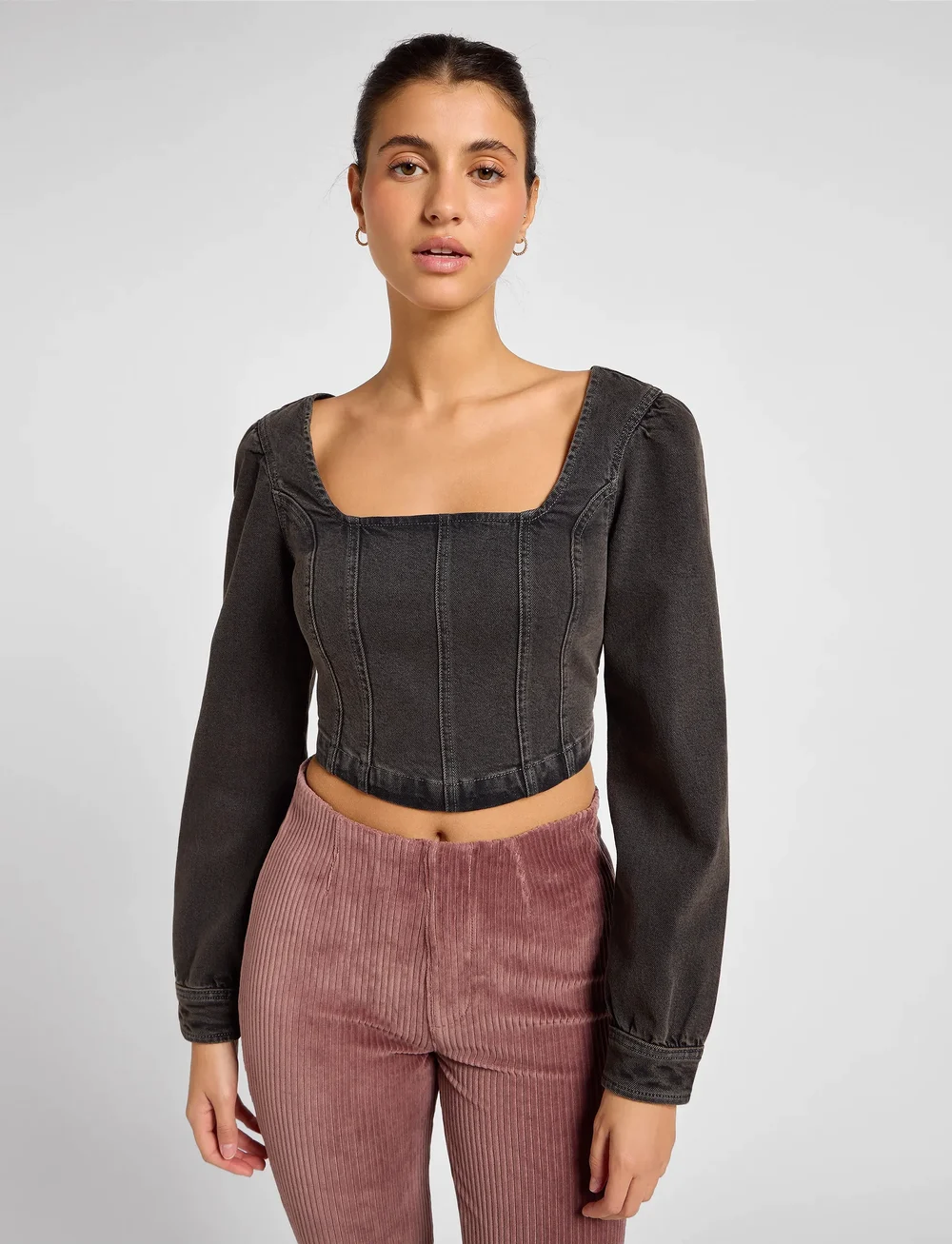 Lee Jeans - DENIM CORSET - langärmlige blusen - always dark - 0