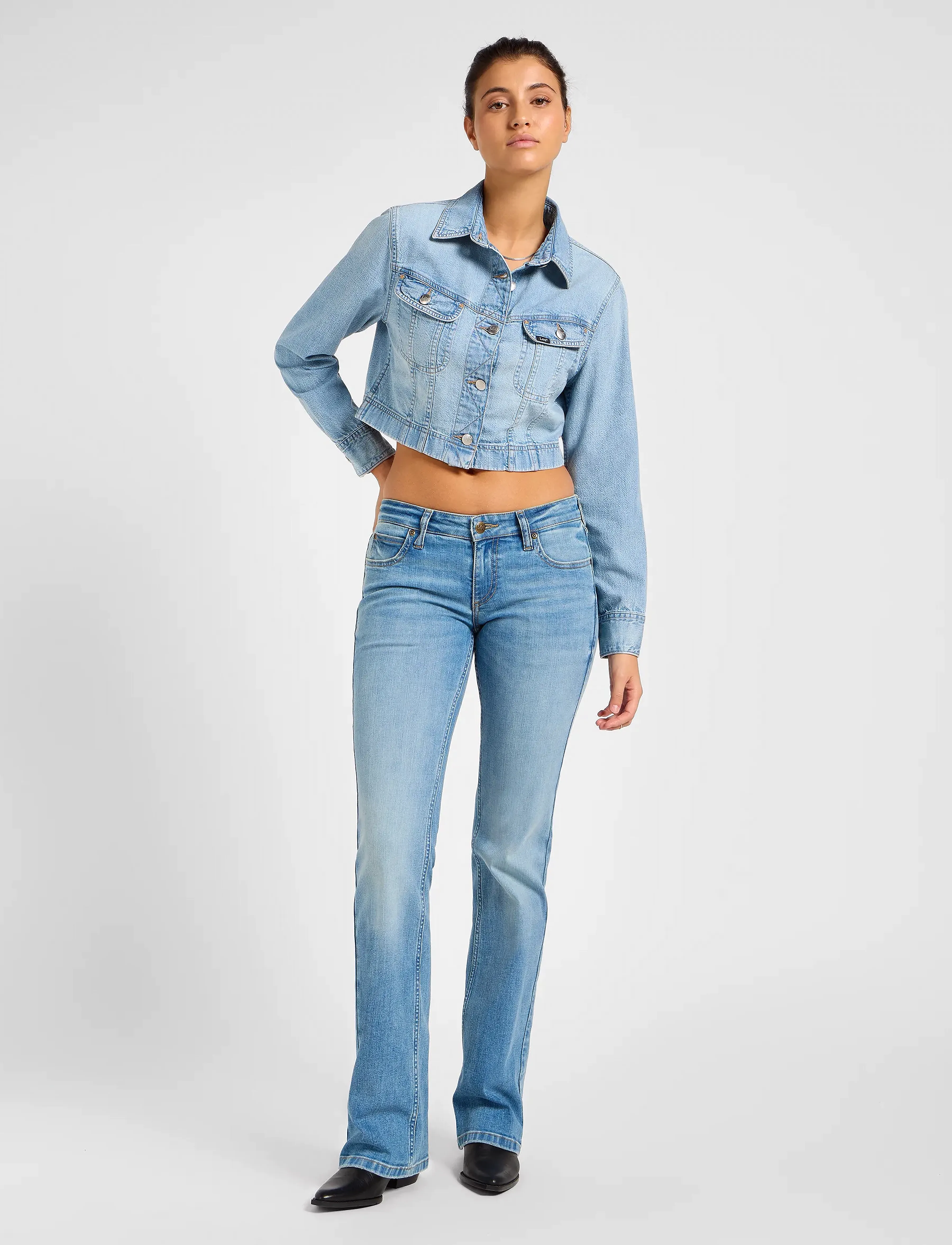 Lee Jeans - CROPPED RIDER SHIRT - modern blue - 4