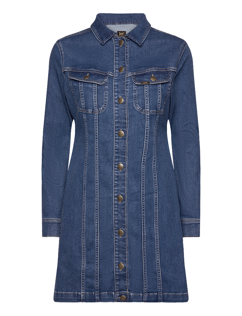 Lee Jeans - FOREVERFIT RIDER DRESS - skjortklänningar - clean riley - 0