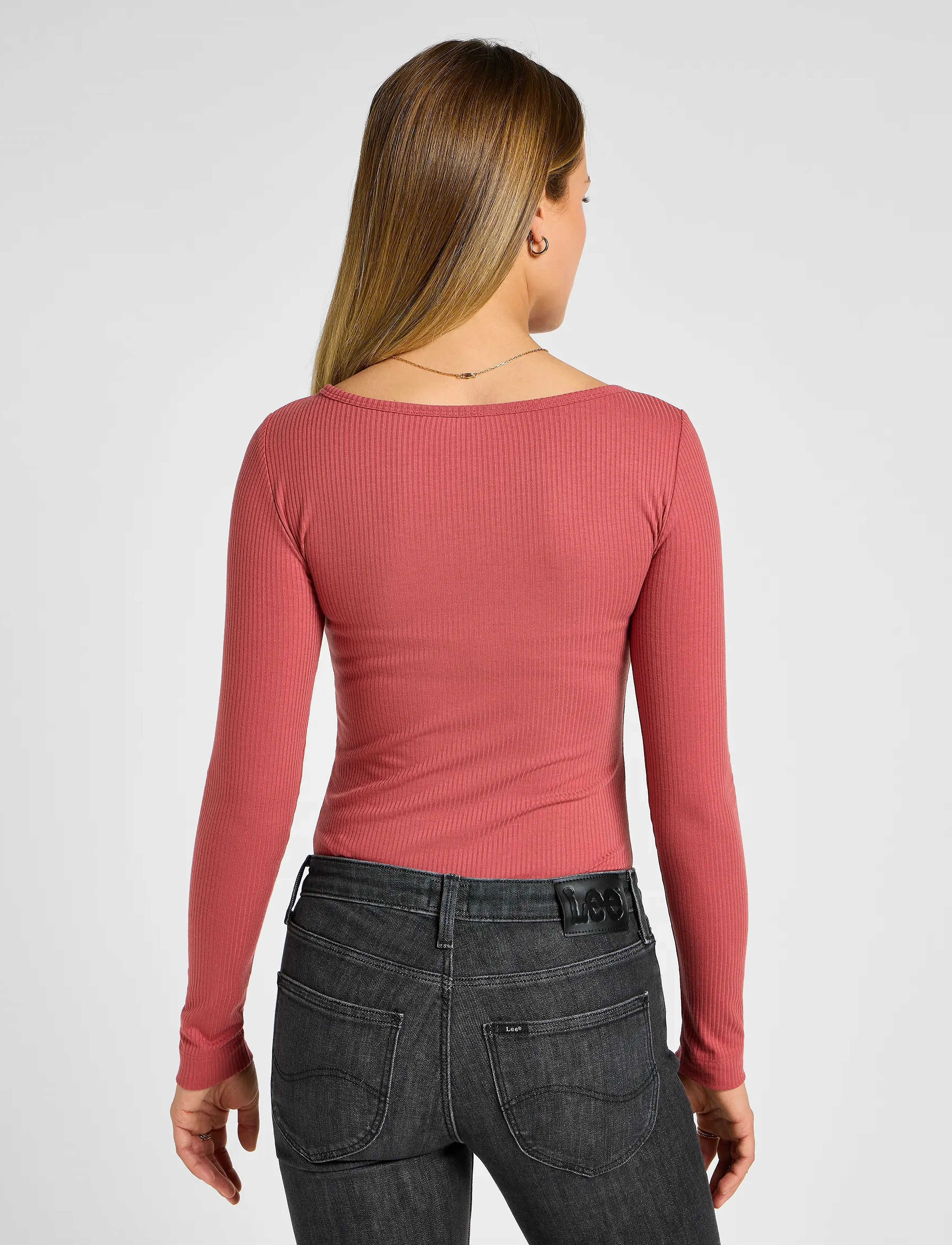Lee Jeans - LS BOAT NECK TEE - långärmade toppar - cinnamon - 3