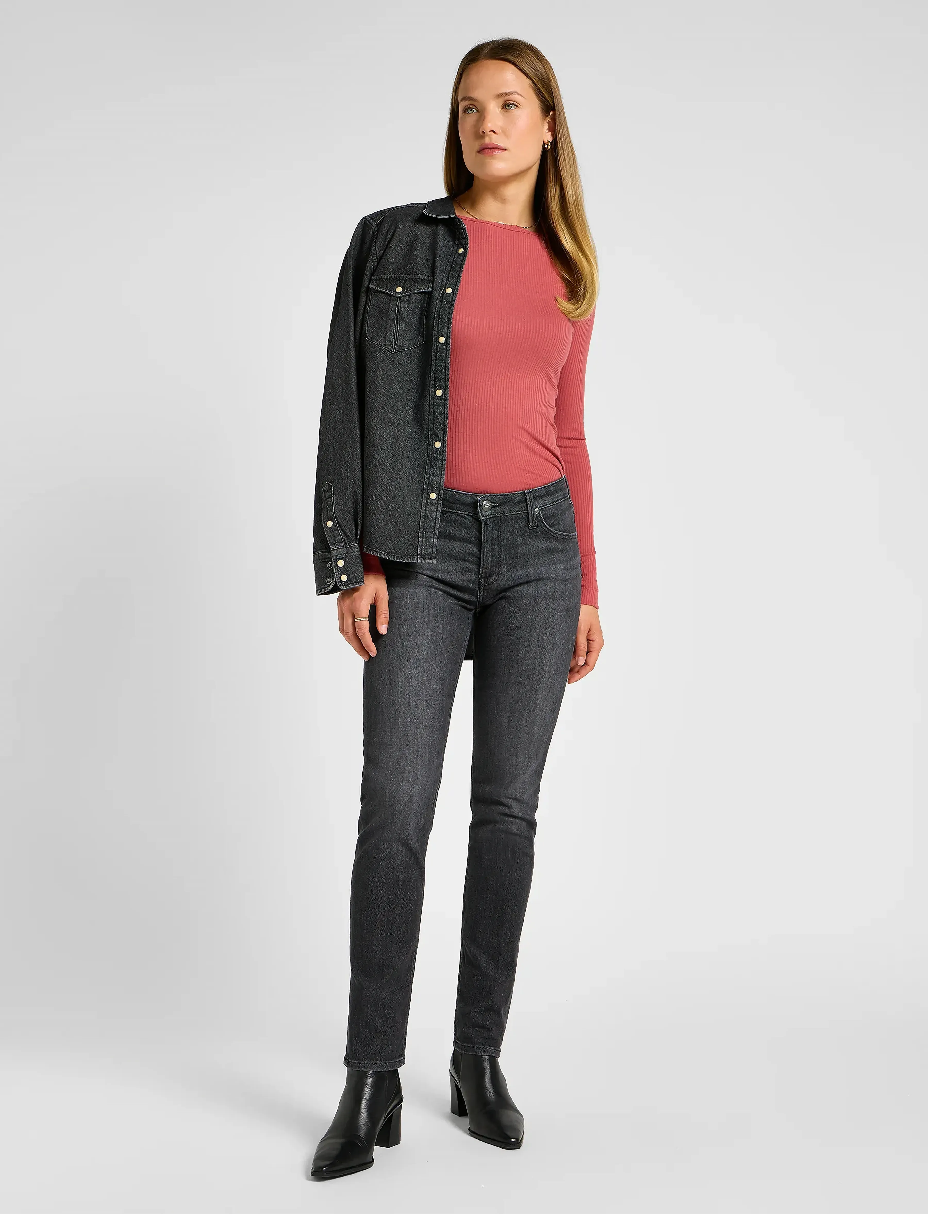 Lee Jeans - LS BOAT NECK TEE - långärmade toppar - cinnamon - 4