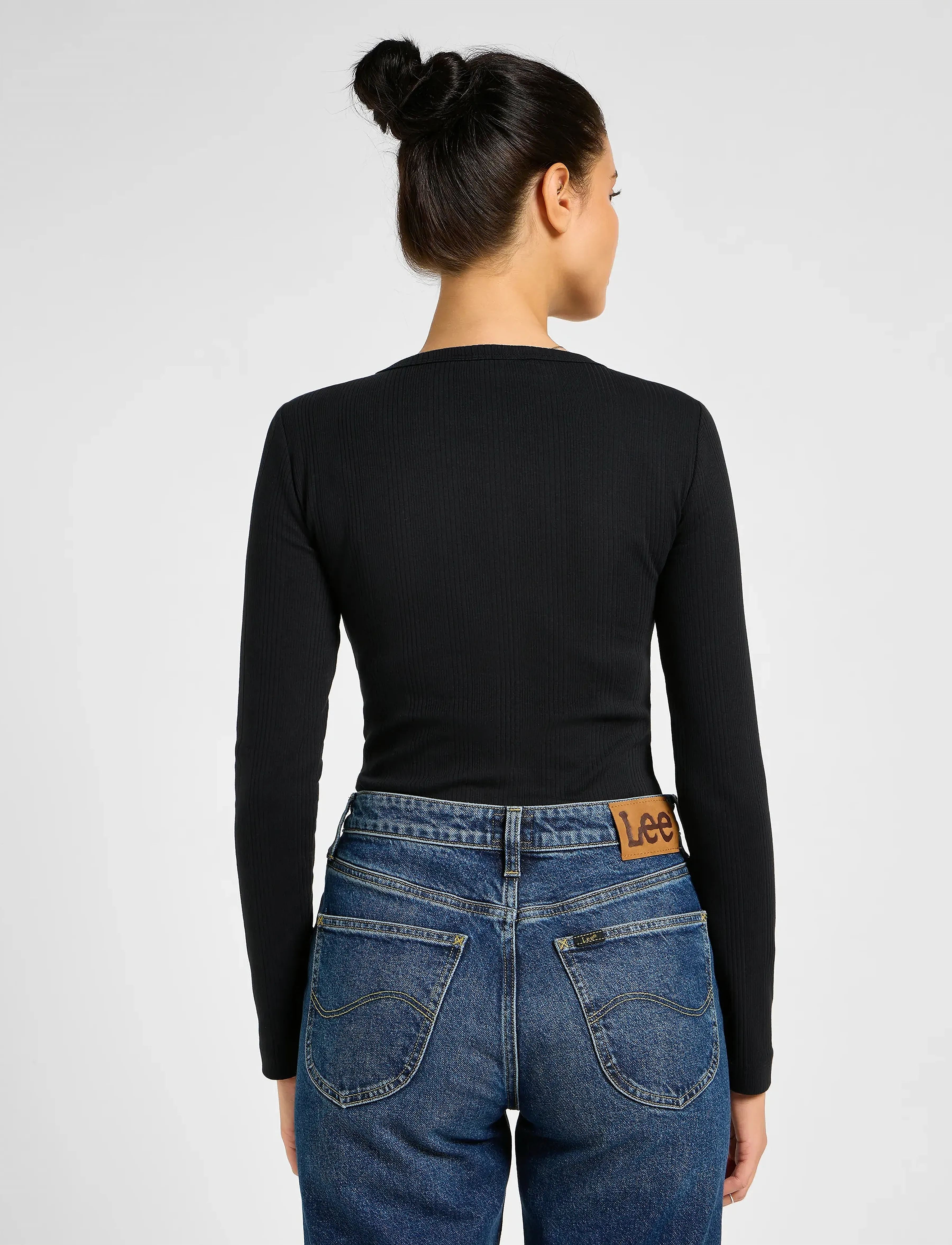 Lee Jeans - LS RIB TEE - unionall black - 3