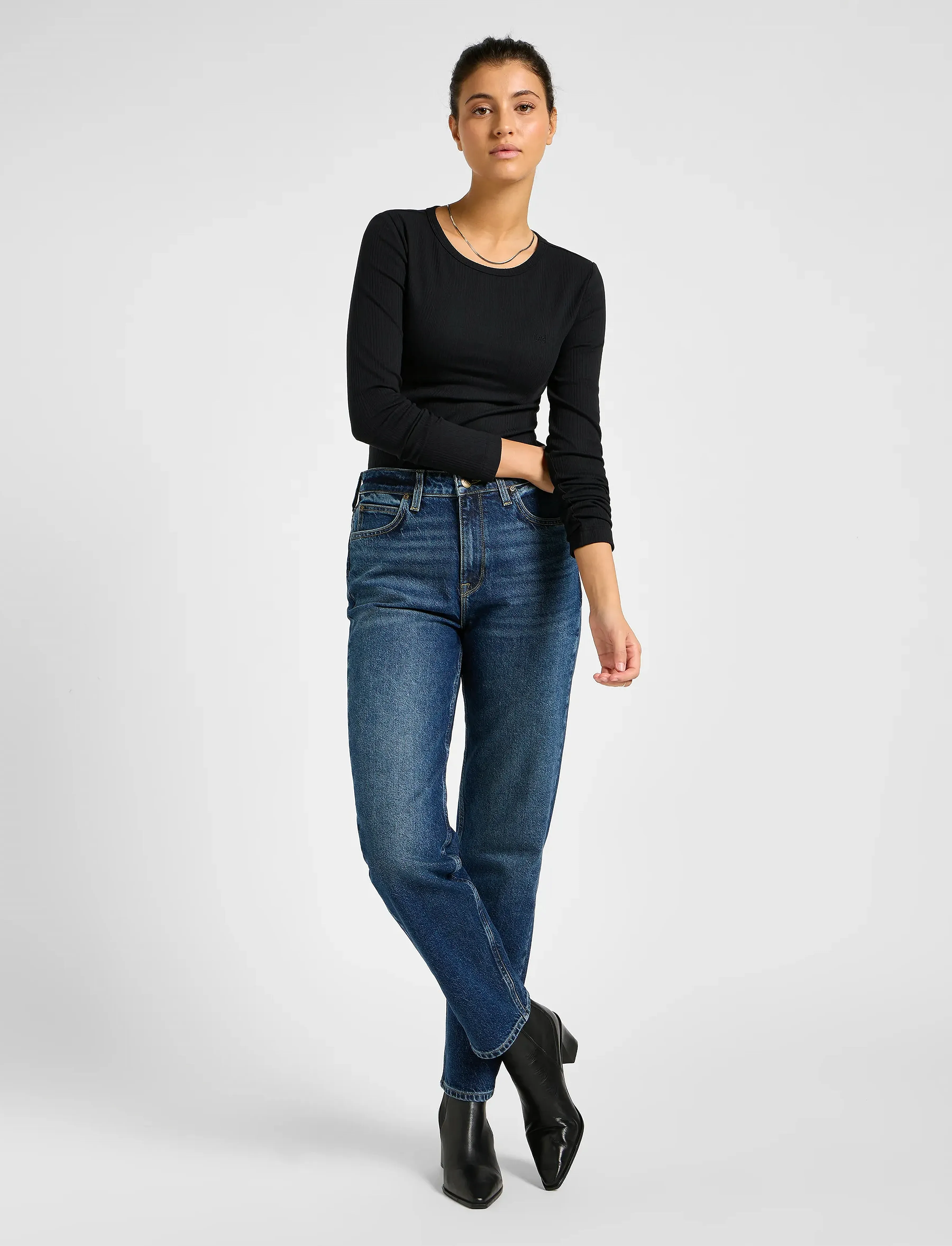 Lee Jeans - LS RIB TEE - unionall black - 4
