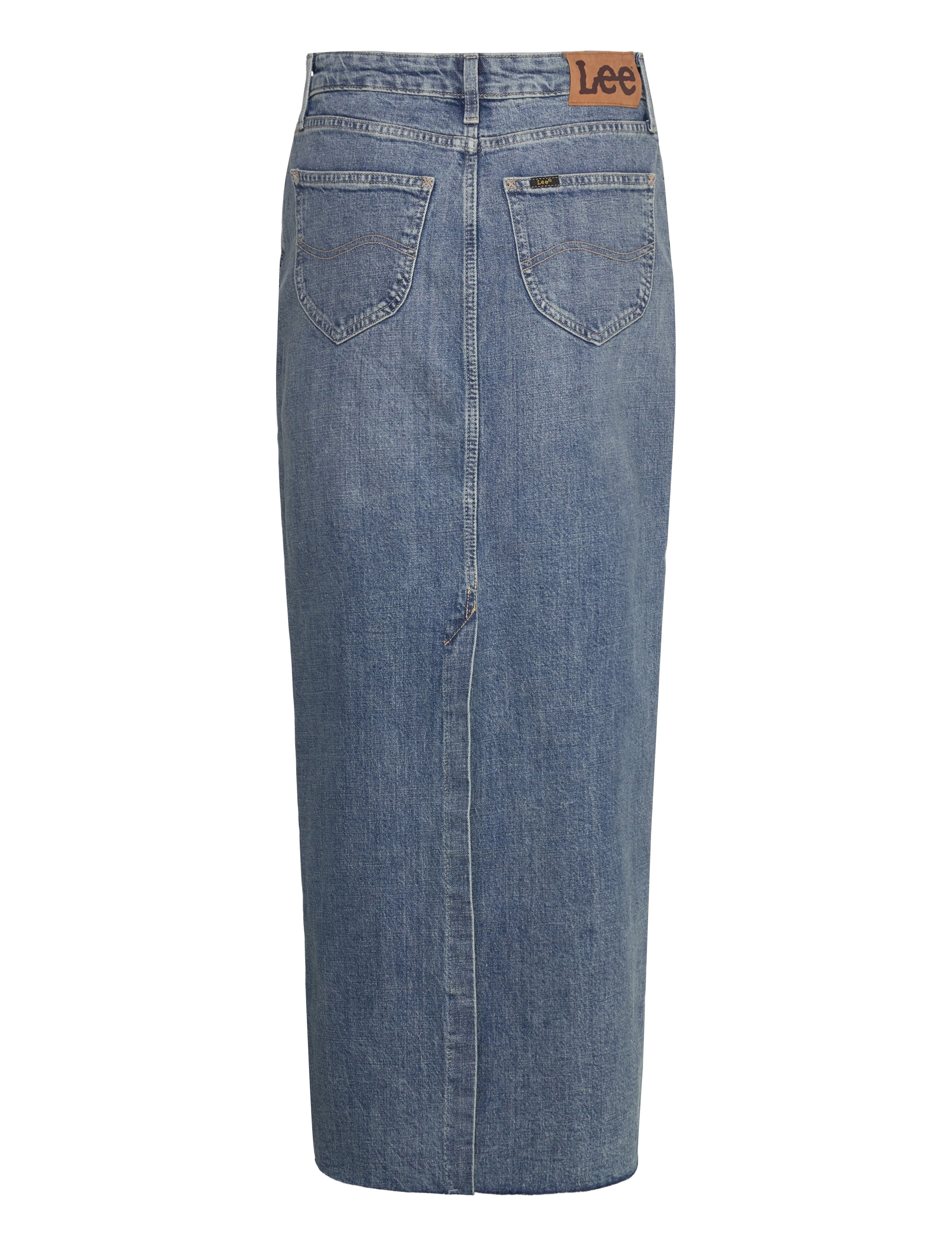 Lee Jeans - Back Slit Maxi Skirt - denimnederdele - set free - 2