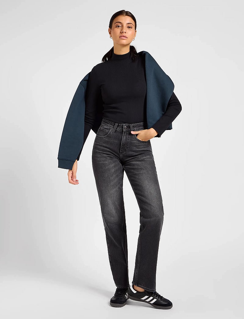Lee Jeans - RIDER CLASSIC - suorat farkut - charred black - 4