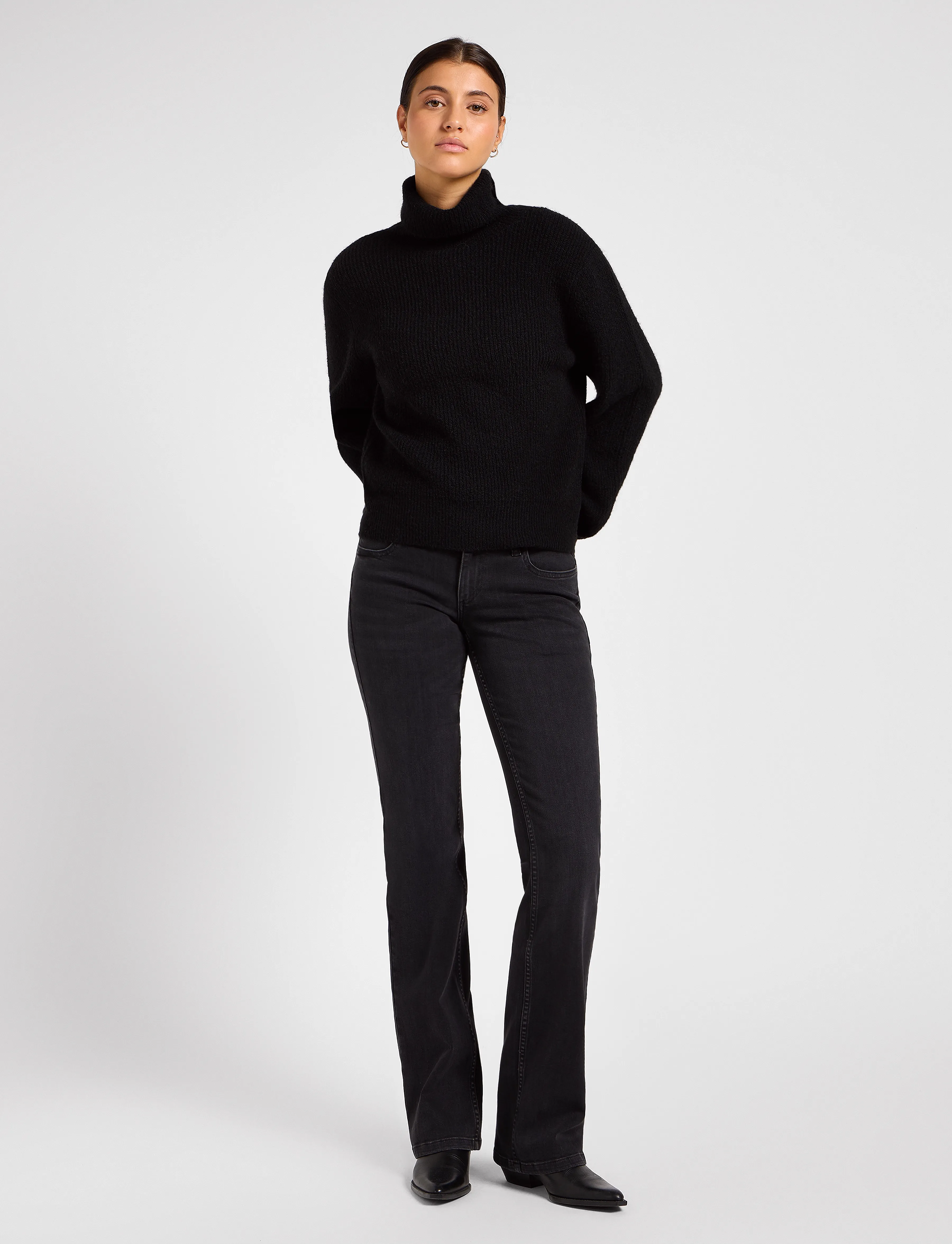 Lee Jeans - JESSICA - tiesaus kirpimo džinsai - true to black - 4