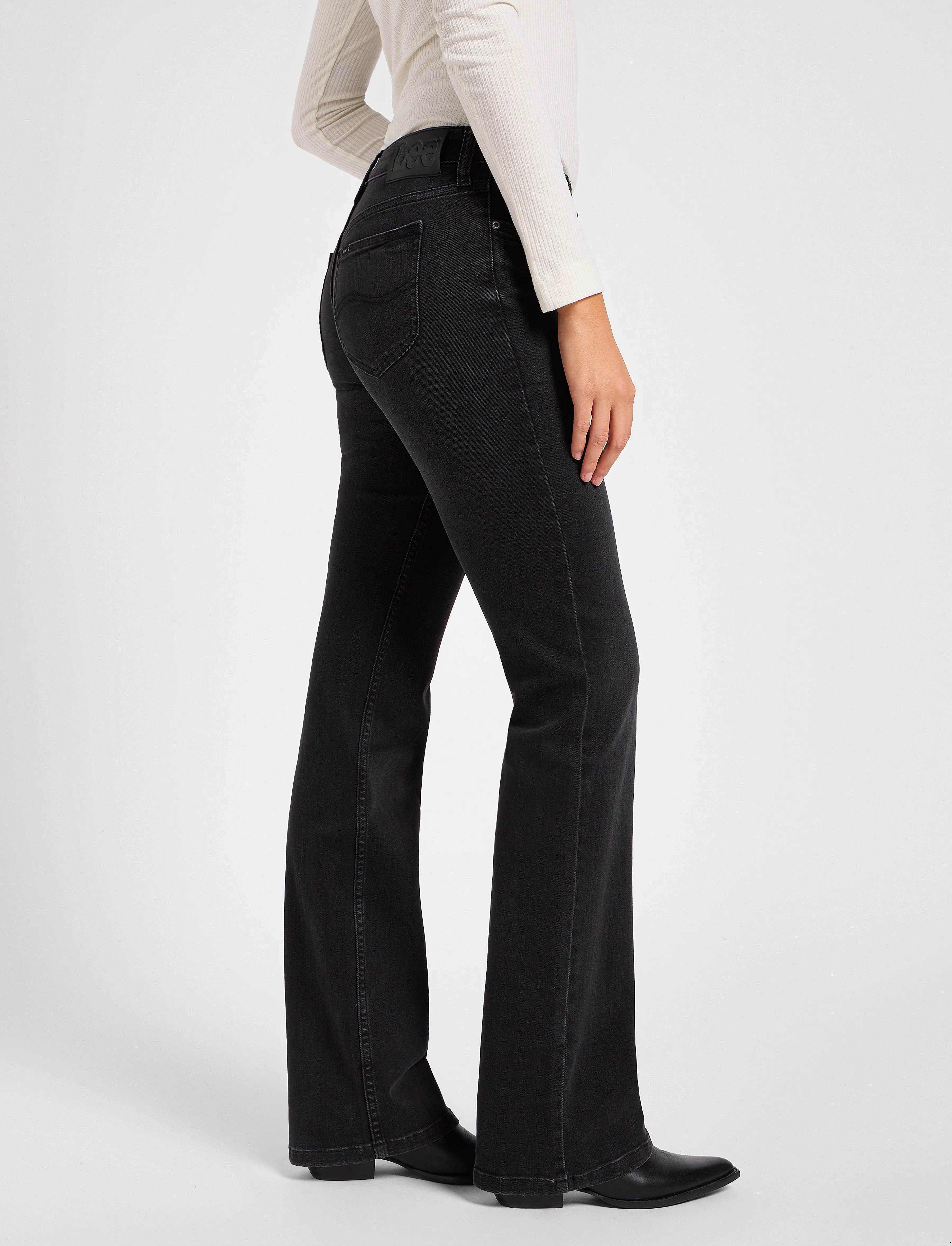 Lee Jeans - JESSICA - tiesaus kirpimo džinsai - true to black - 5