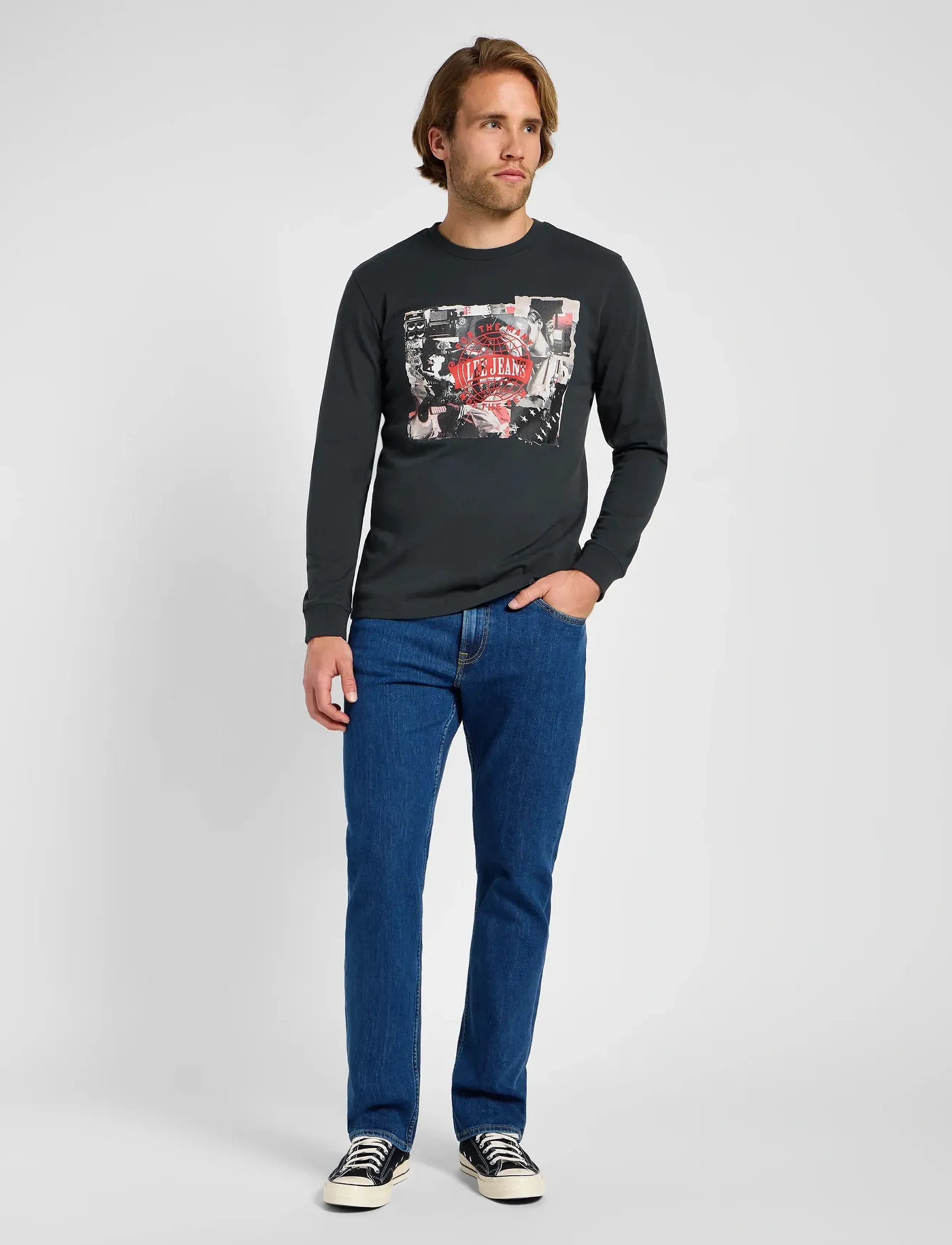 Lee Jeans - LS UTILITY ARTIST TEE - washed black - 3
