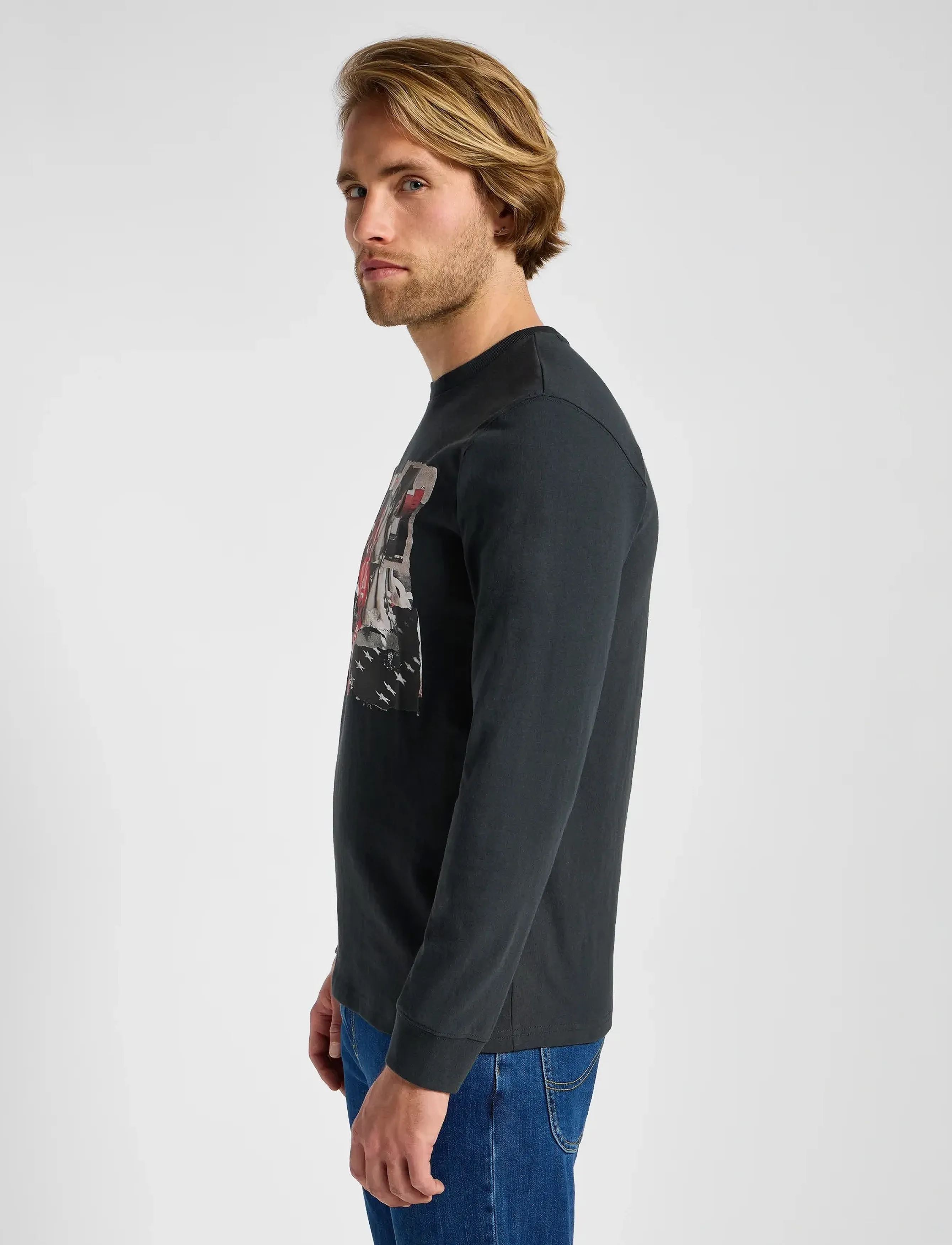 Lee Jeans - LS UTILITY ARTIST TEE - washed black - 4