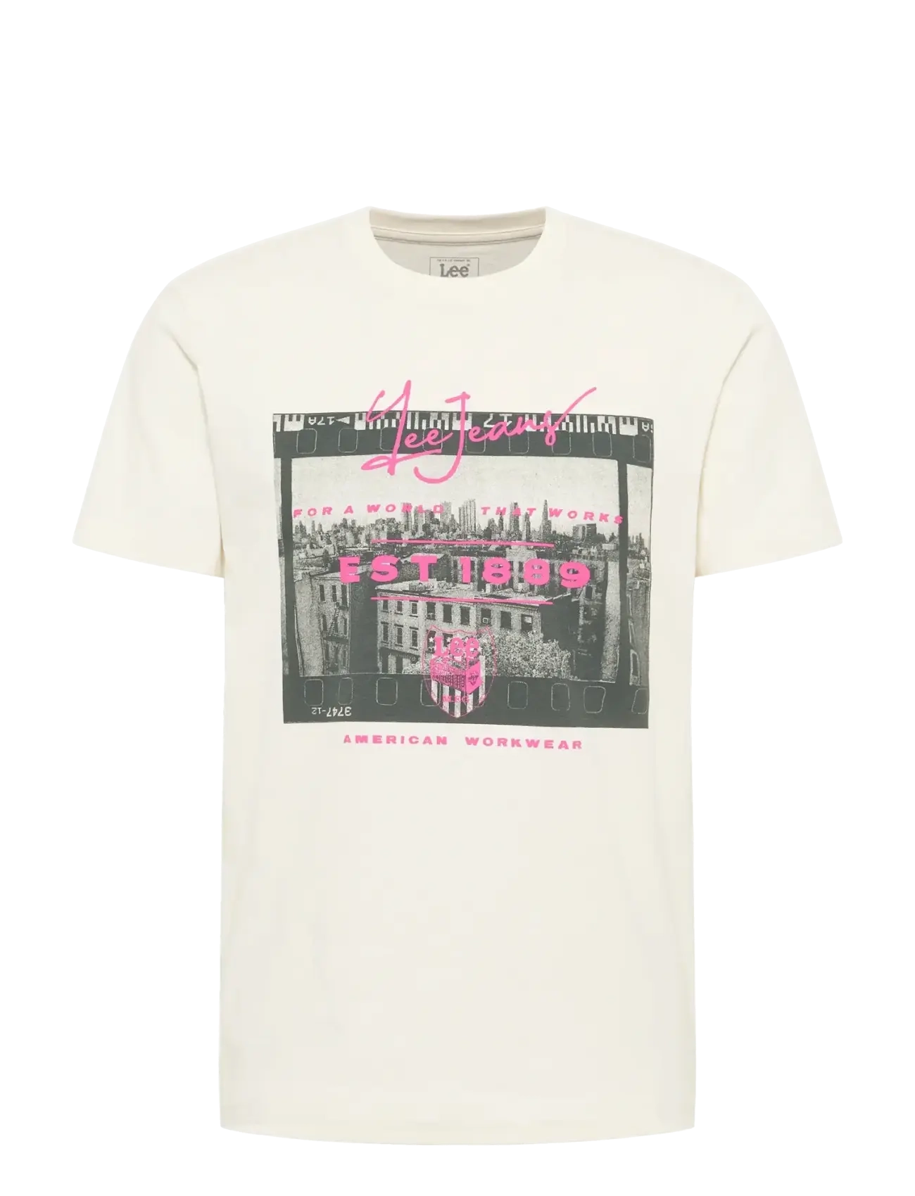 Lee Jeans SS UTILITY ARTIST TEE - T-shirts - ECRU / cream