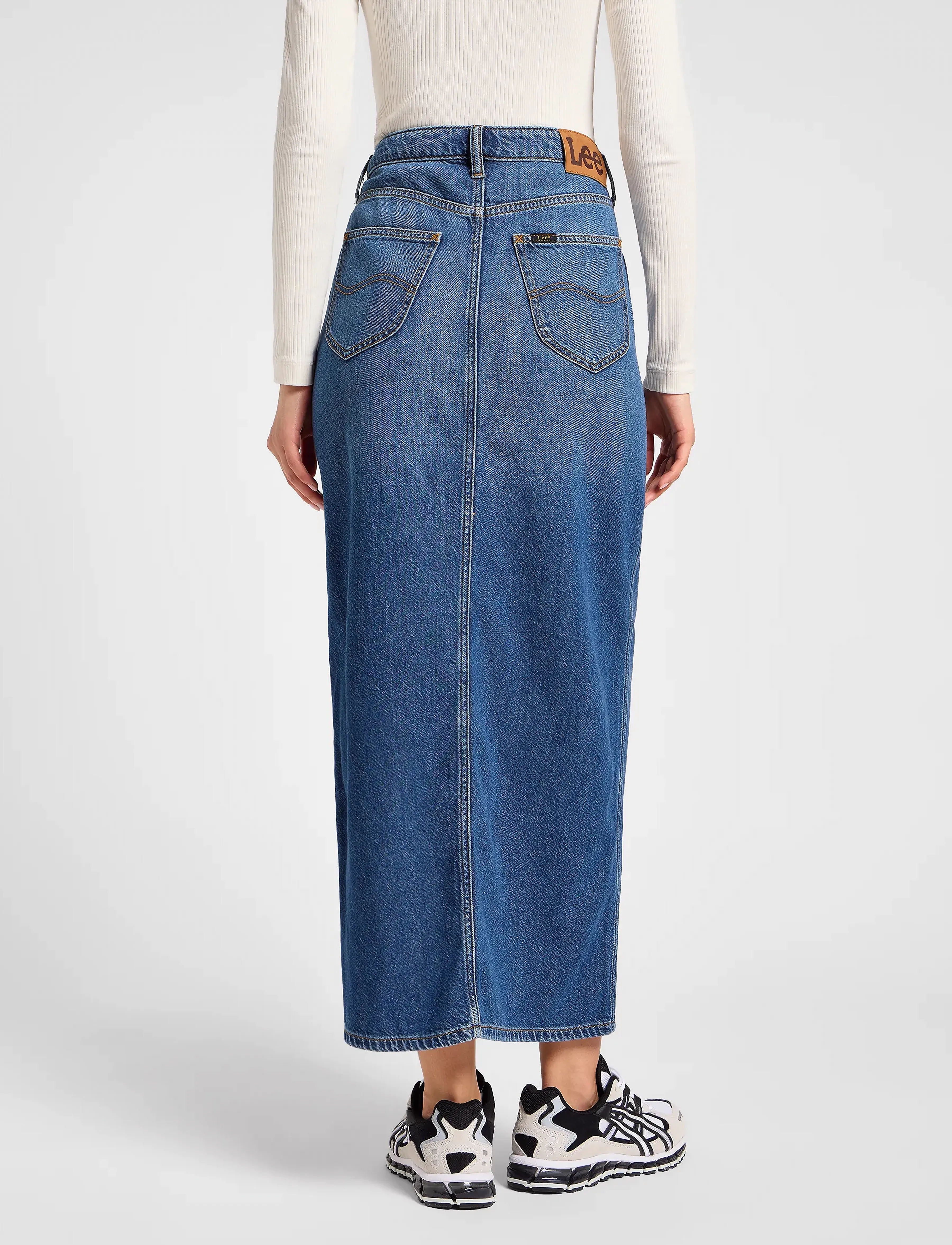 Lee Jeans - Side Slit Maxi Skirt - maxi röcke - weekend chill - 4
