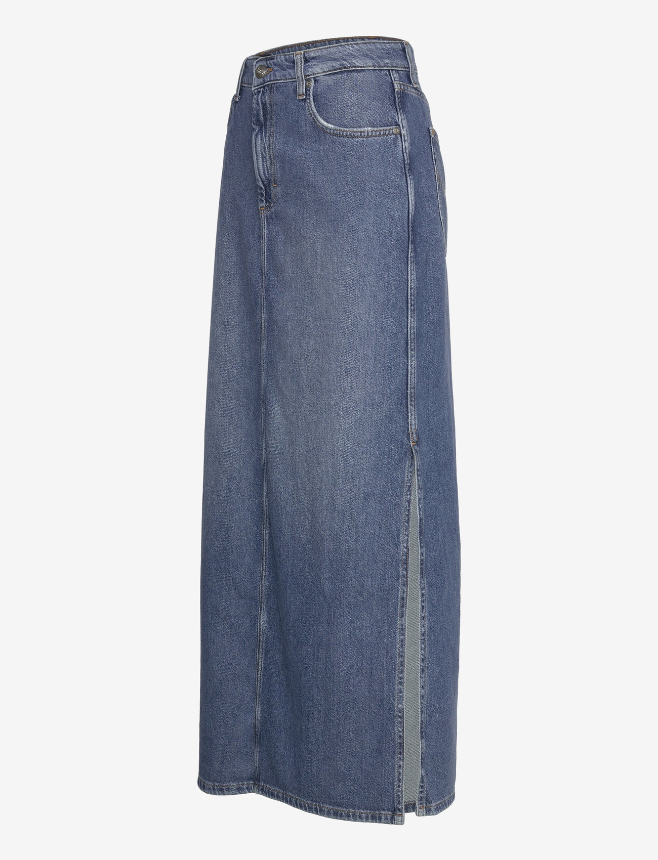 Lee Jeans - Side Slit Maxi Skirt - denimnederdele - weekend chill - 3