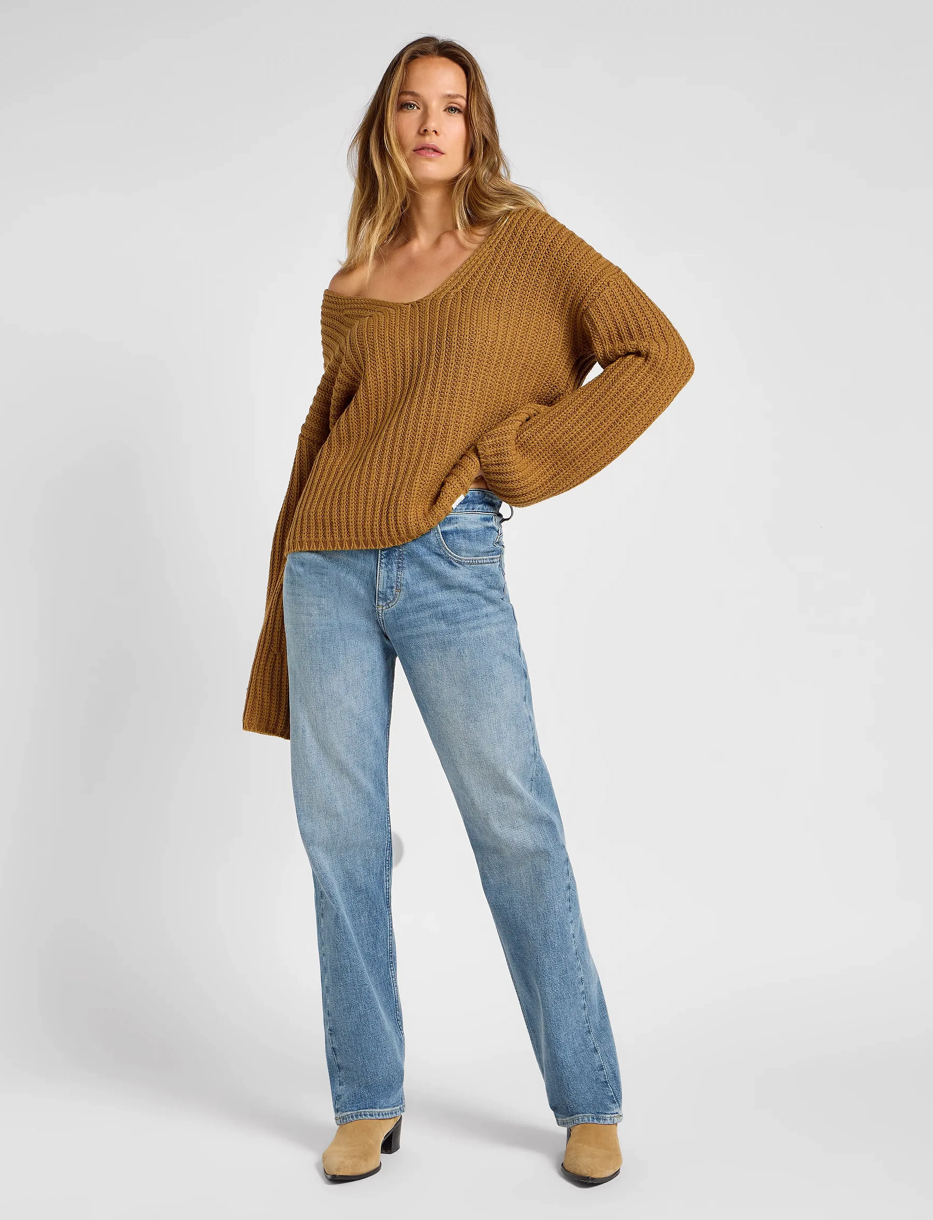 Lee Jeans - KIMONO SLEEVE KNIT - trøjer - glazed ginger - 4