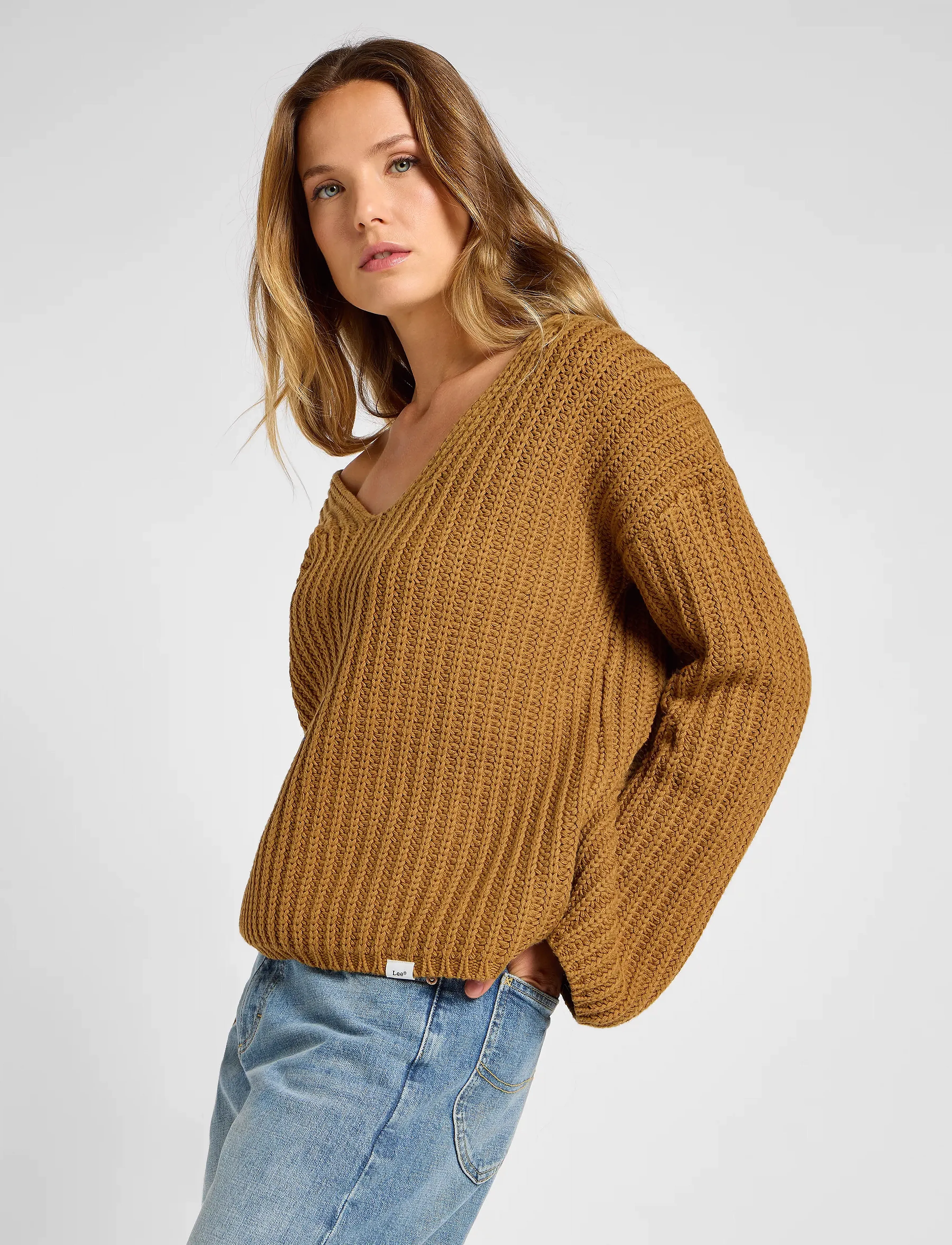 Lee Jeans - KIMONO SLEEVE KNIT - trøjer - glazed ginger - 5