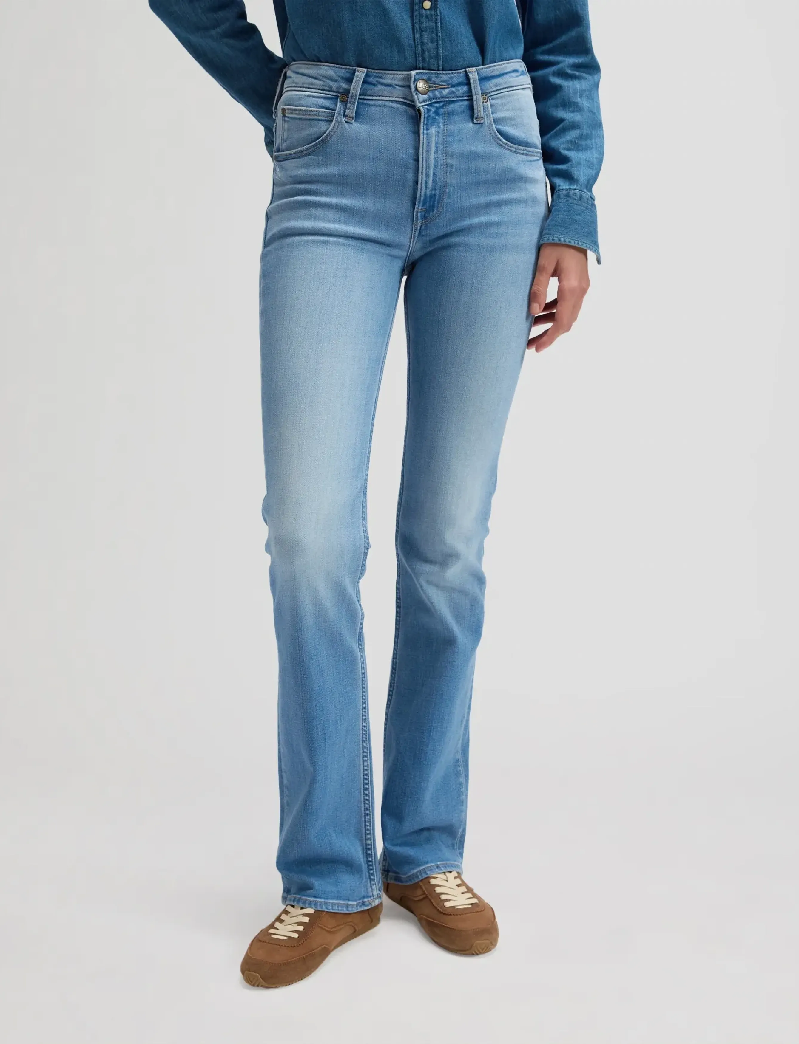 Lee Jeans Breese Boot - Transitional Layering - MID SHINE / blue