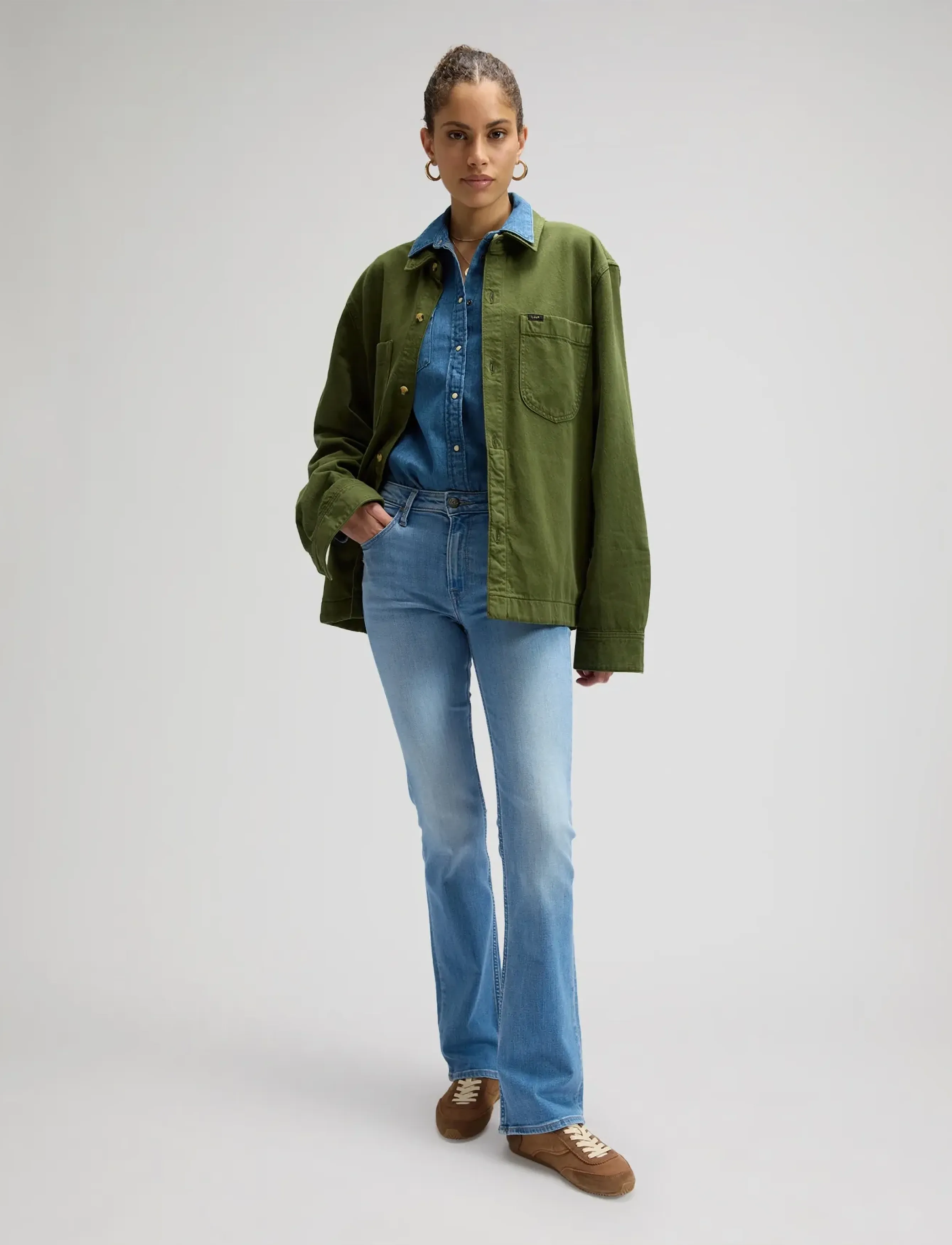 Lee Jeans - BREESE BOOT - bootcut jeans - mid shine - 4