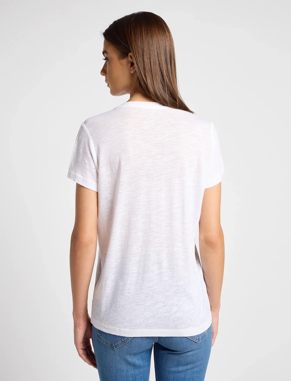 Lee Jeans - V NECK TEE - t-shirts - bright white - 3