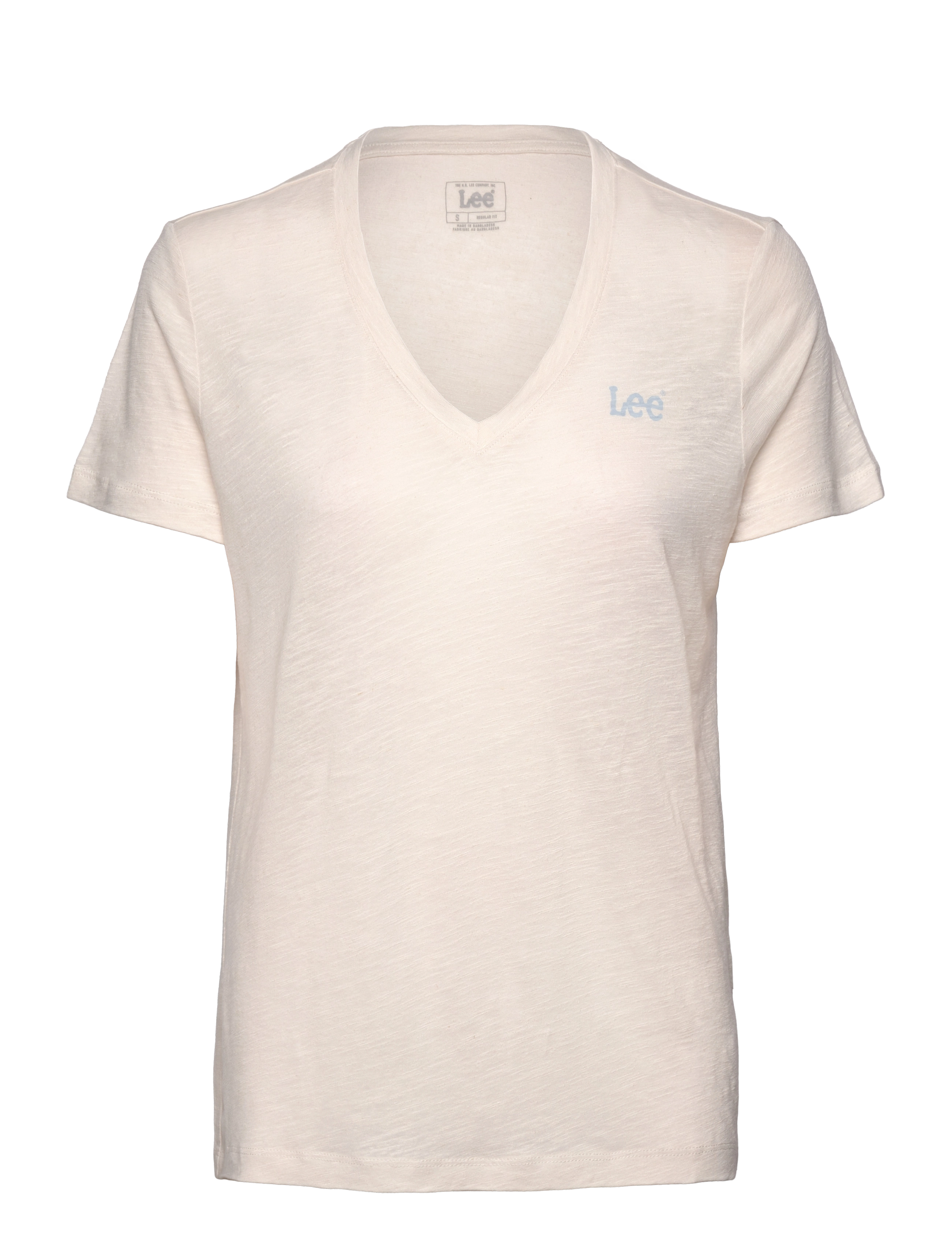 LEE JEANS V Neck Tee Cream - S - Damen